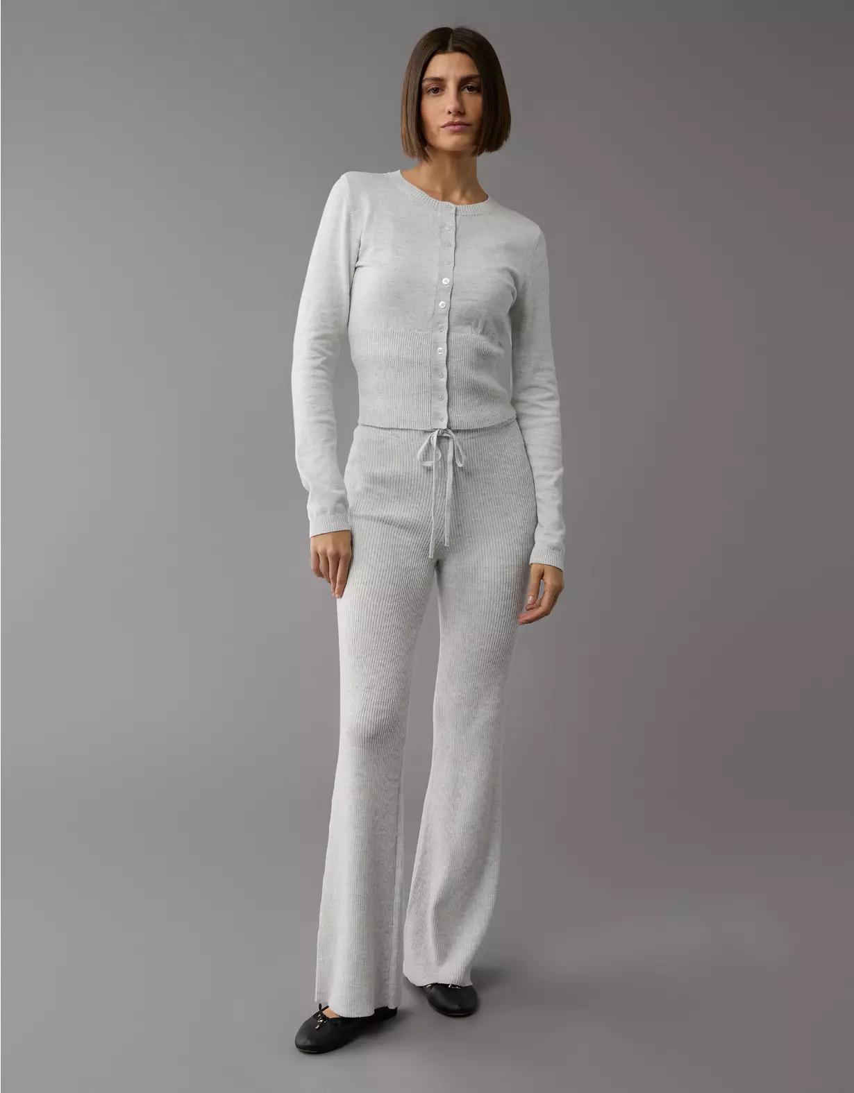 AE Fitted Crew Neck Cardigan Product Image