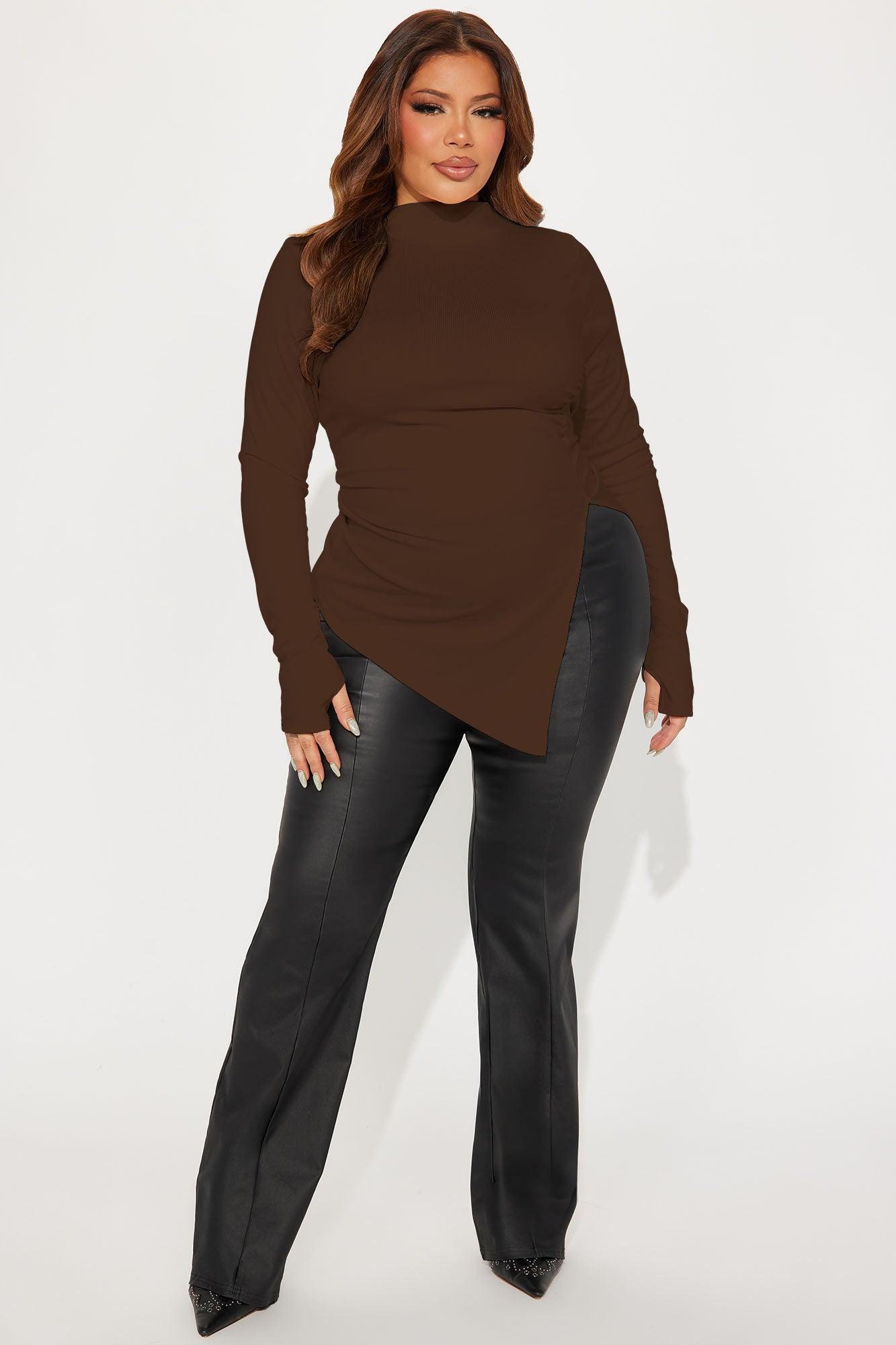 Harmony Ribbed Top - Plum Female Product Image