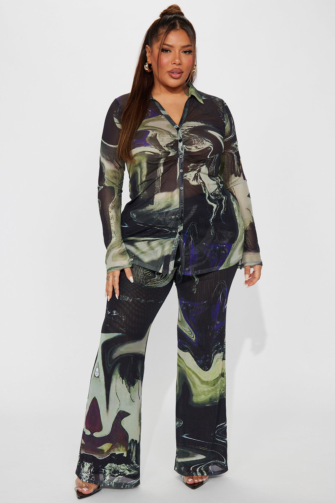 Gisella Pant Set - Black/combo Product Image