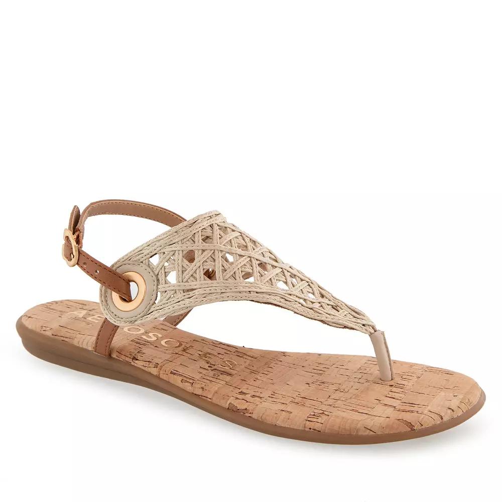Aerosoles Conclusion Women's Thong Sandals, Size: 9 Medium, Beige Khaki Product Image