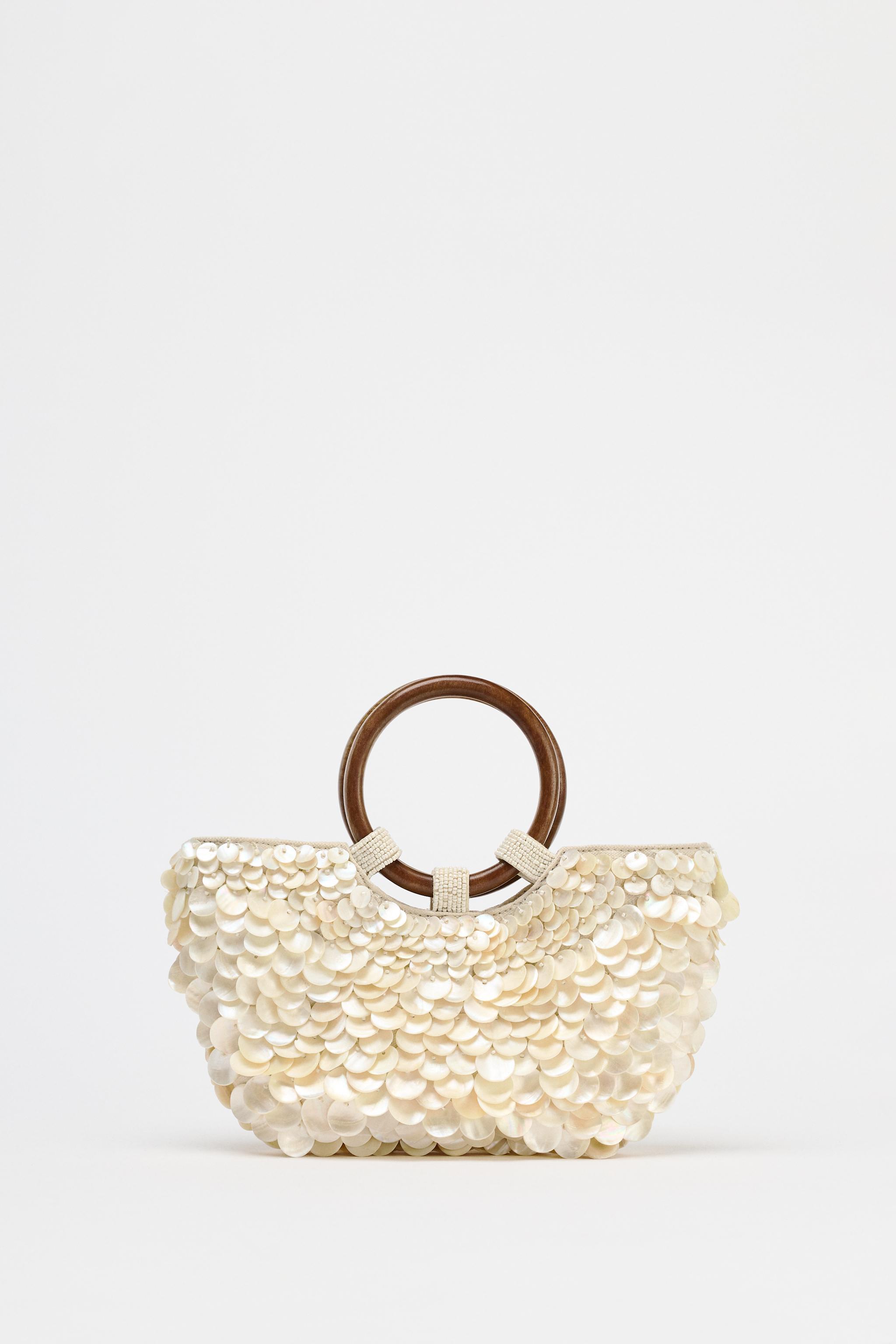 FAUX MOTHER-OF-PEARL APPLIQUÉ BAG Product Image