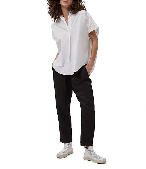 French Connection Cele Rhodes Point Collar Neck Short Sleeve Shirt Product Image