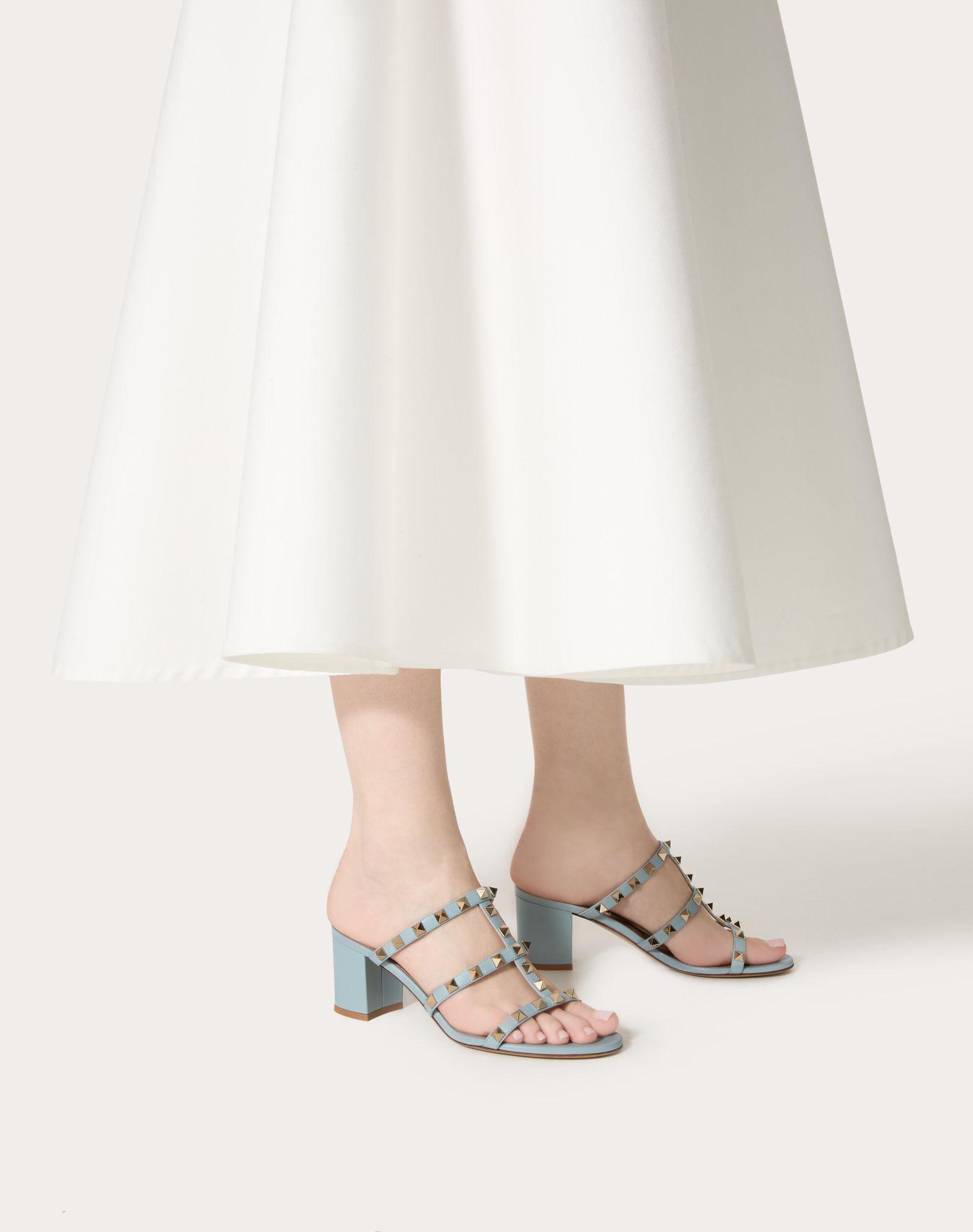 Rockstud Calfskin Leather Slide Sandal 60 Mm Product Image