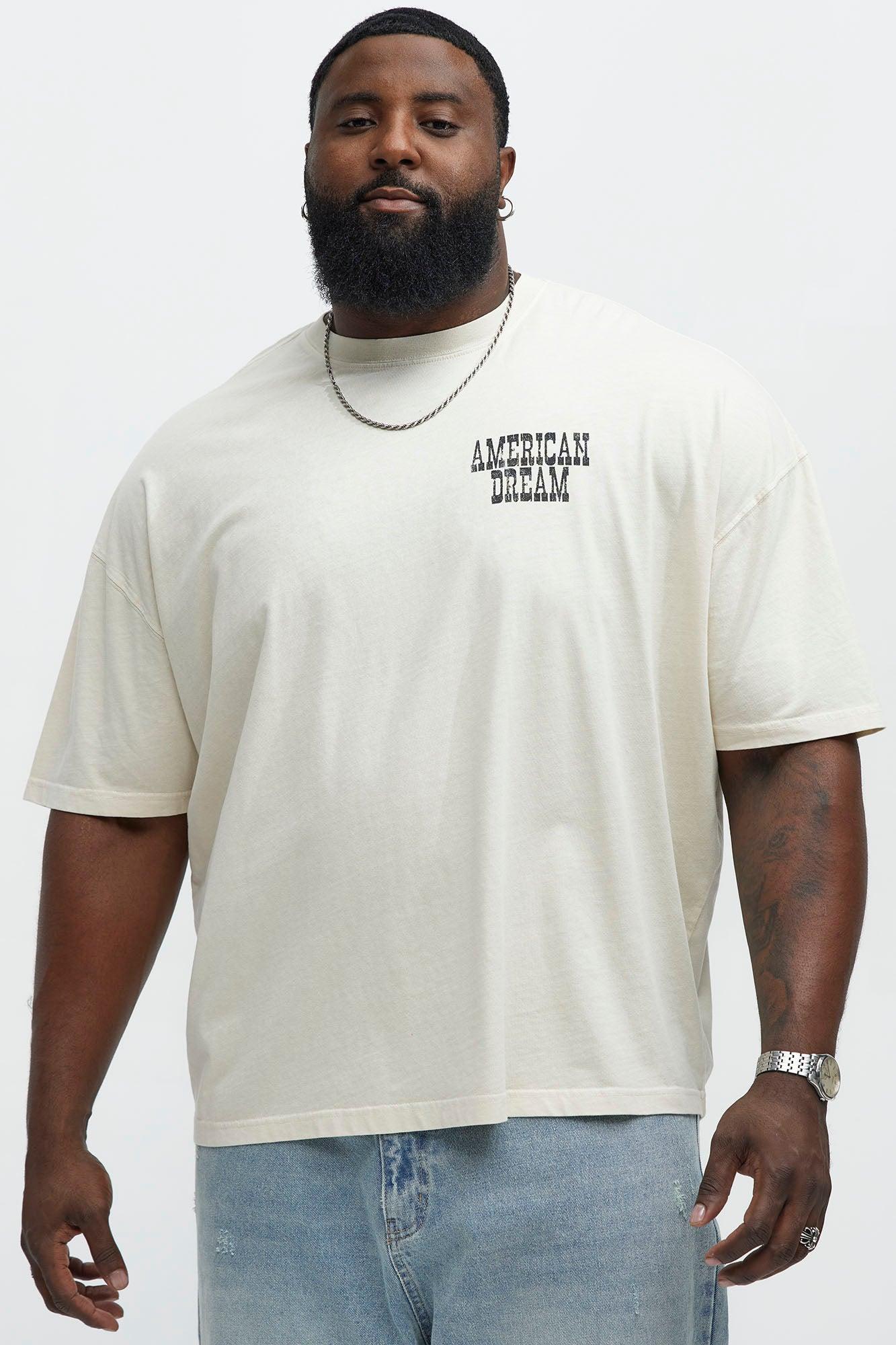 American Dream Oversized Short Sleeve Tee - Cream Product Image