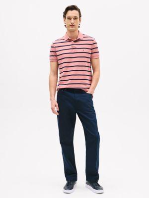 Regular Fit Stripe Wicking Polo Product Image