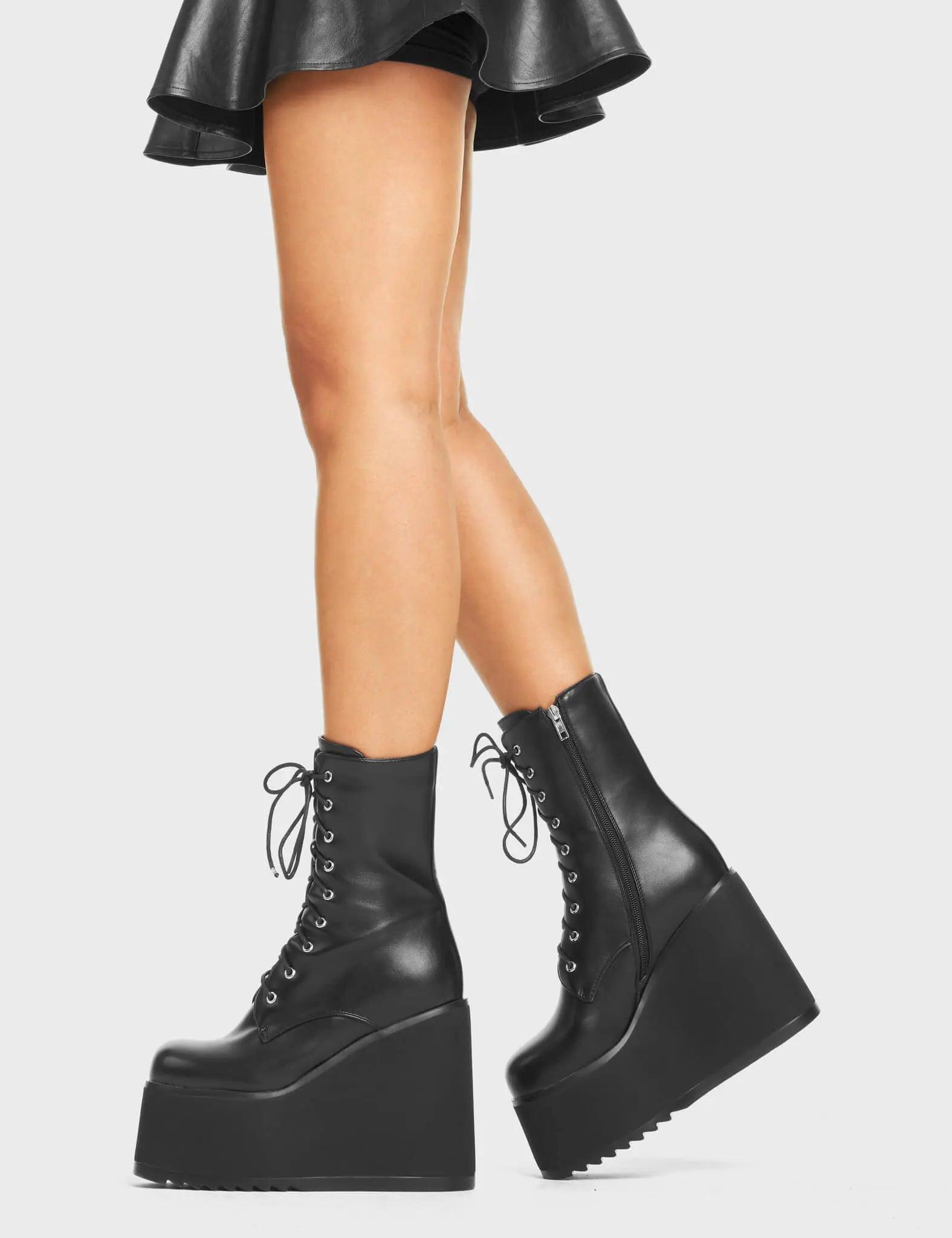 Pretty Fly Chunky Platform Ankle Boots Product Image