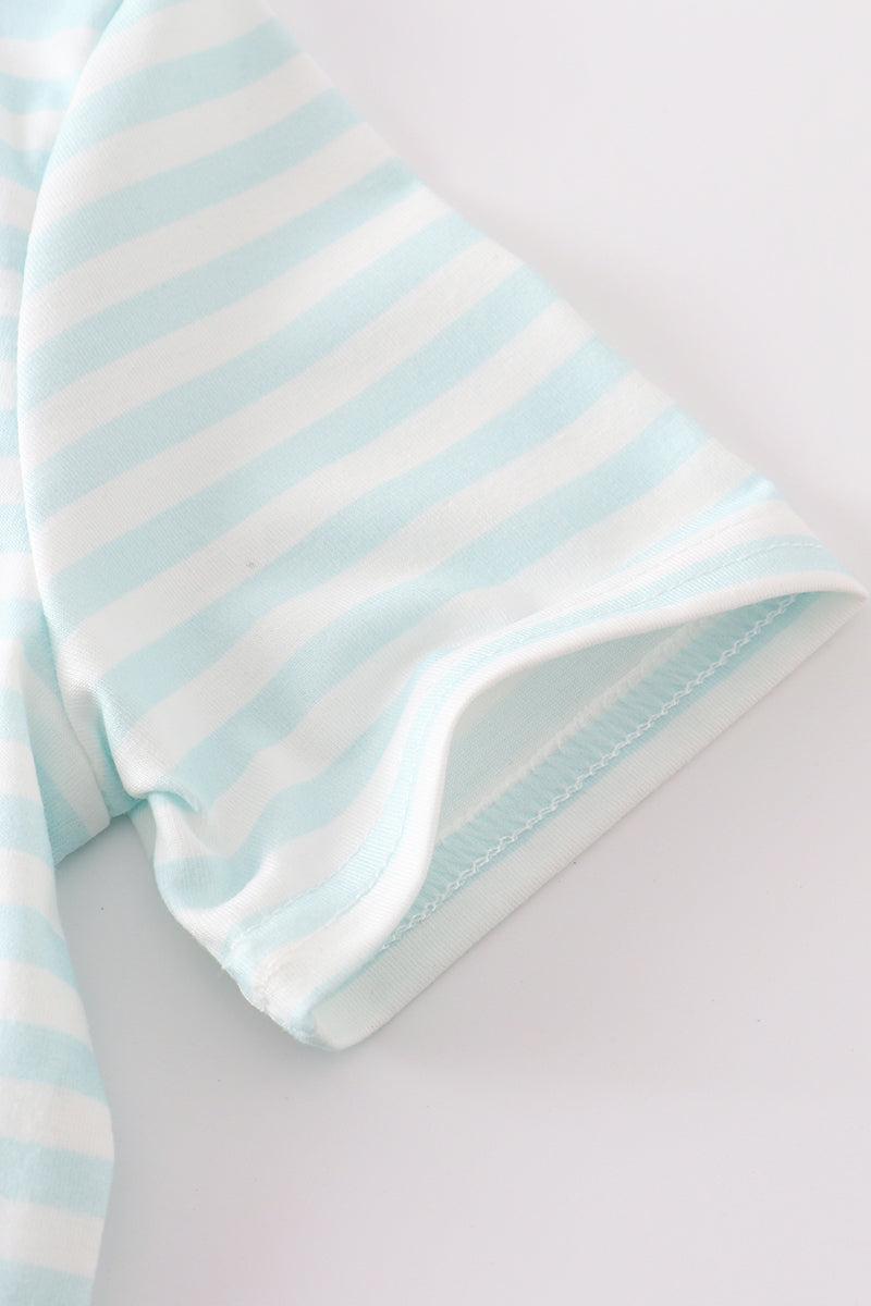 Blue stripe crane truck applique top Product Image