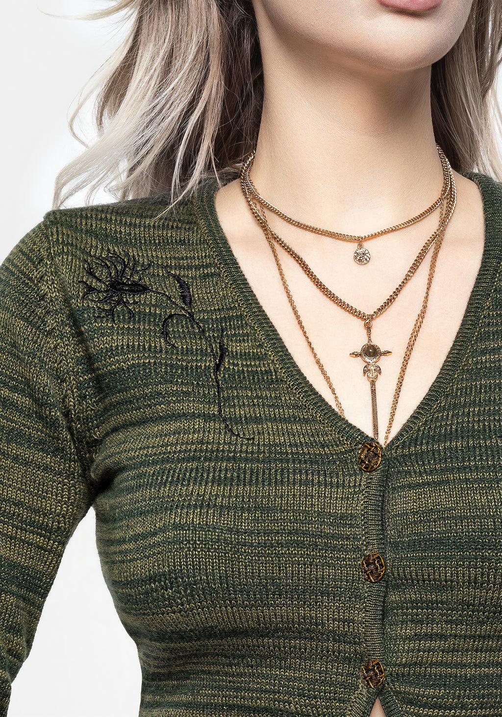 Diastella Floral Embroidered Crop Cardigan Product Image