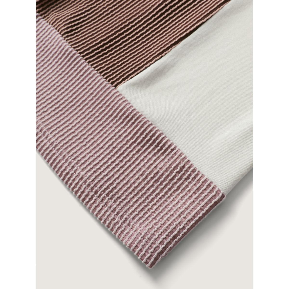 Plus Size Colorblock Waist Drawstring Wide-Leg Pants Women Multicolor Leisure Loose Mid Rise Casual Pants BloomChic 18-20/2X Product Image