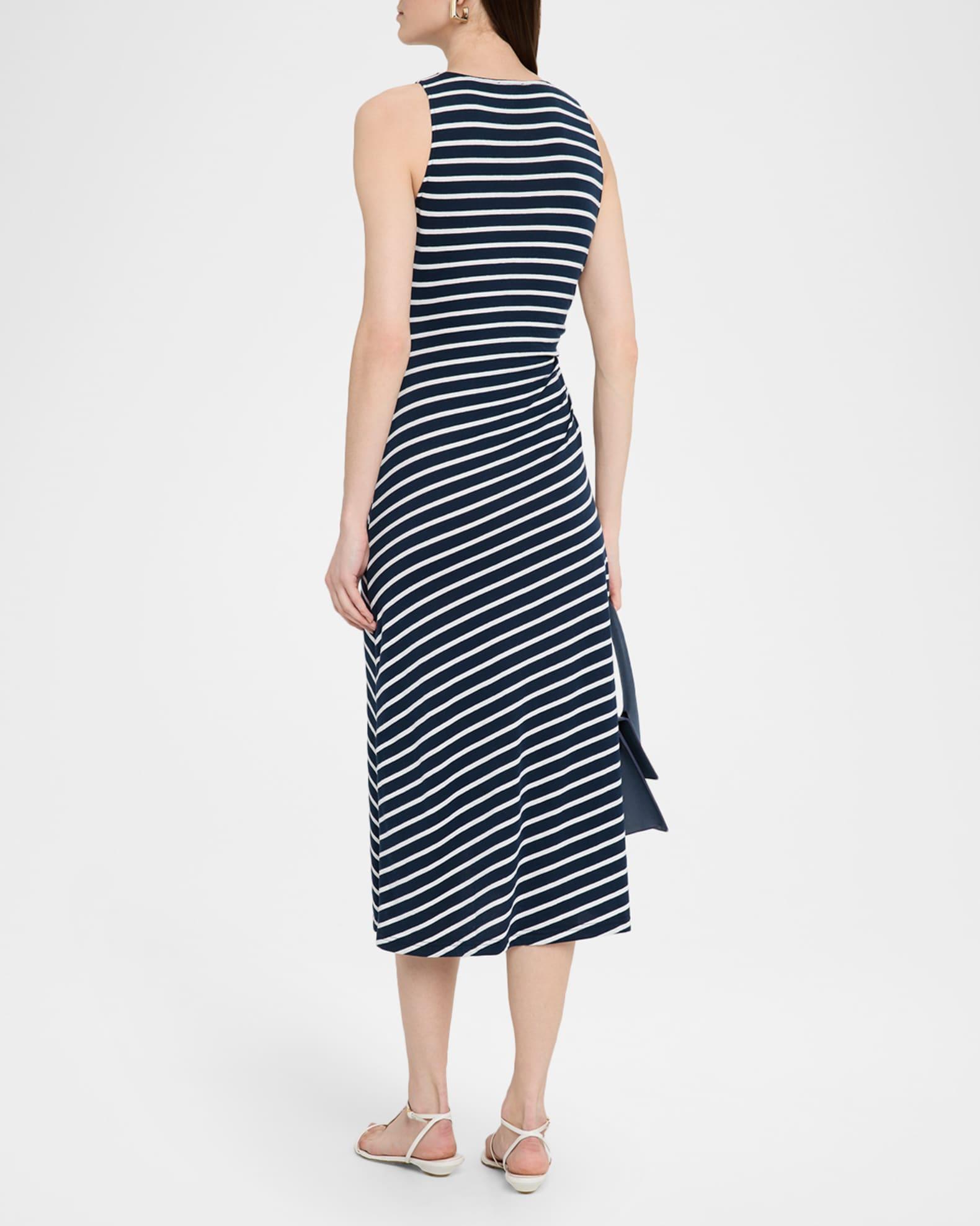 Max Striped Wrap-Effect Midi Dress Product Image