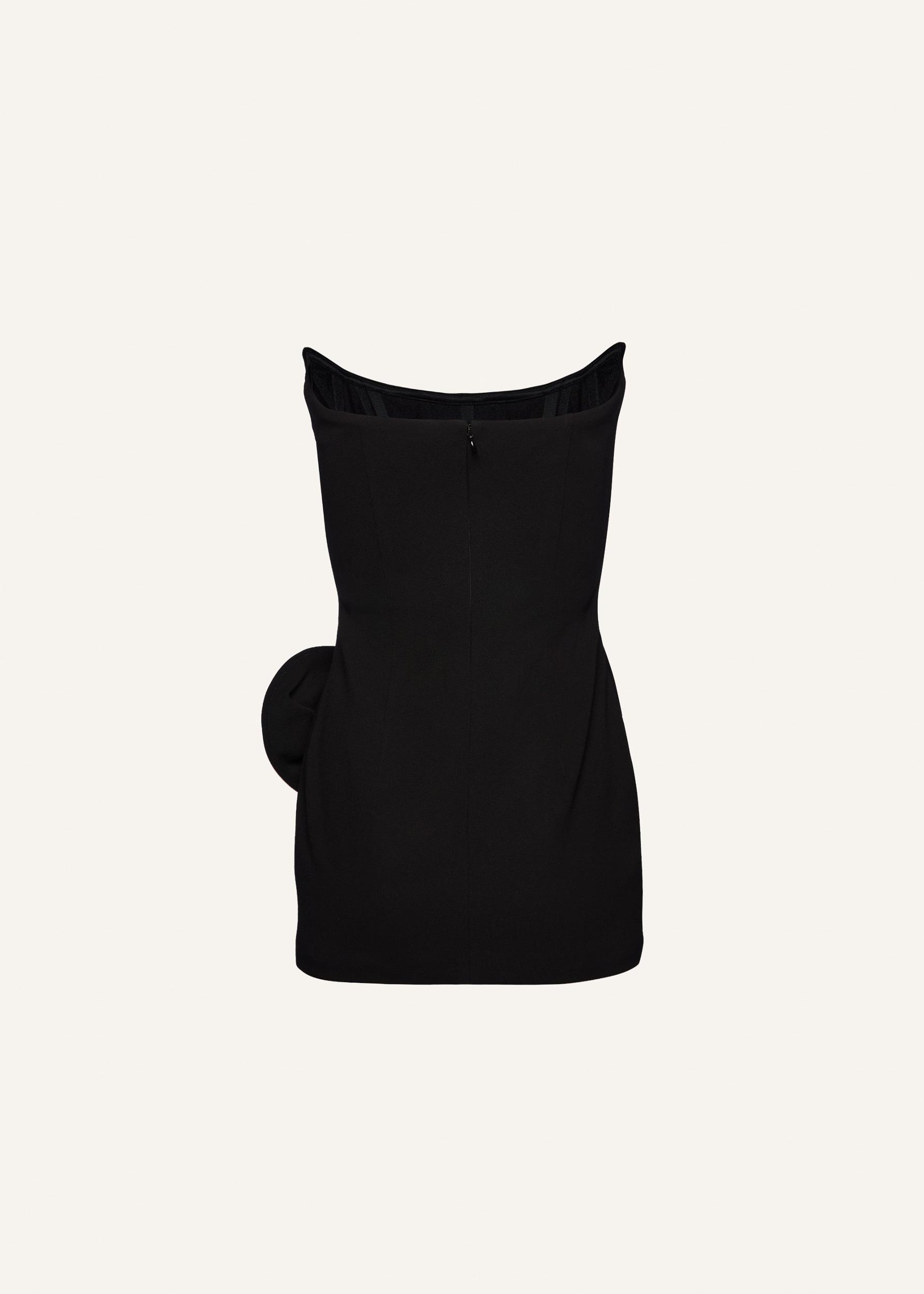 Contrast floral applique bustier mini dress Product Image