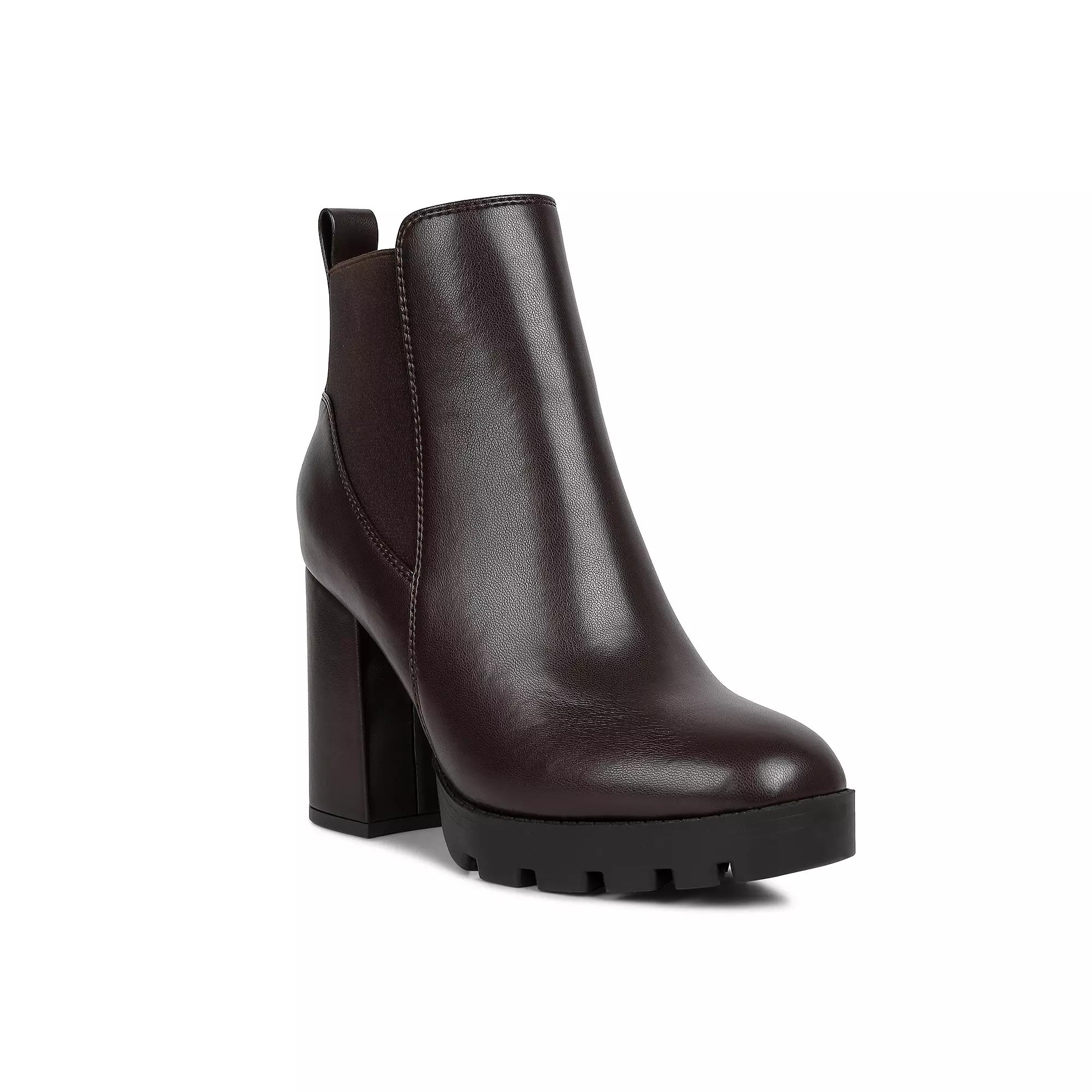 London Rag Bolt Women's Block Heel Chelsea Boots,  Product Image