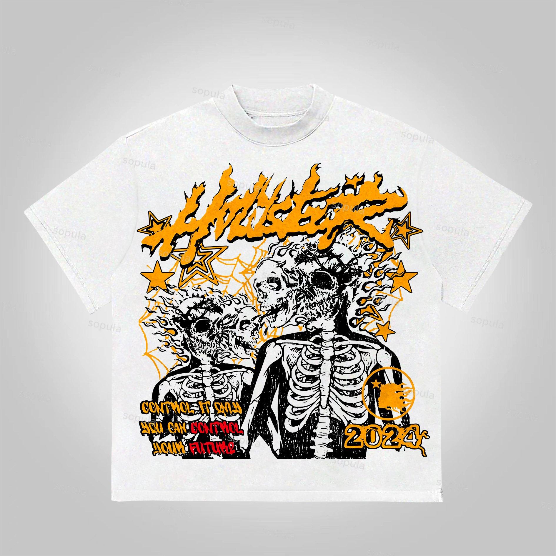 Sopula Studio Retro Skull In Soul Print Graphic Cotton T-Shirt Product Image