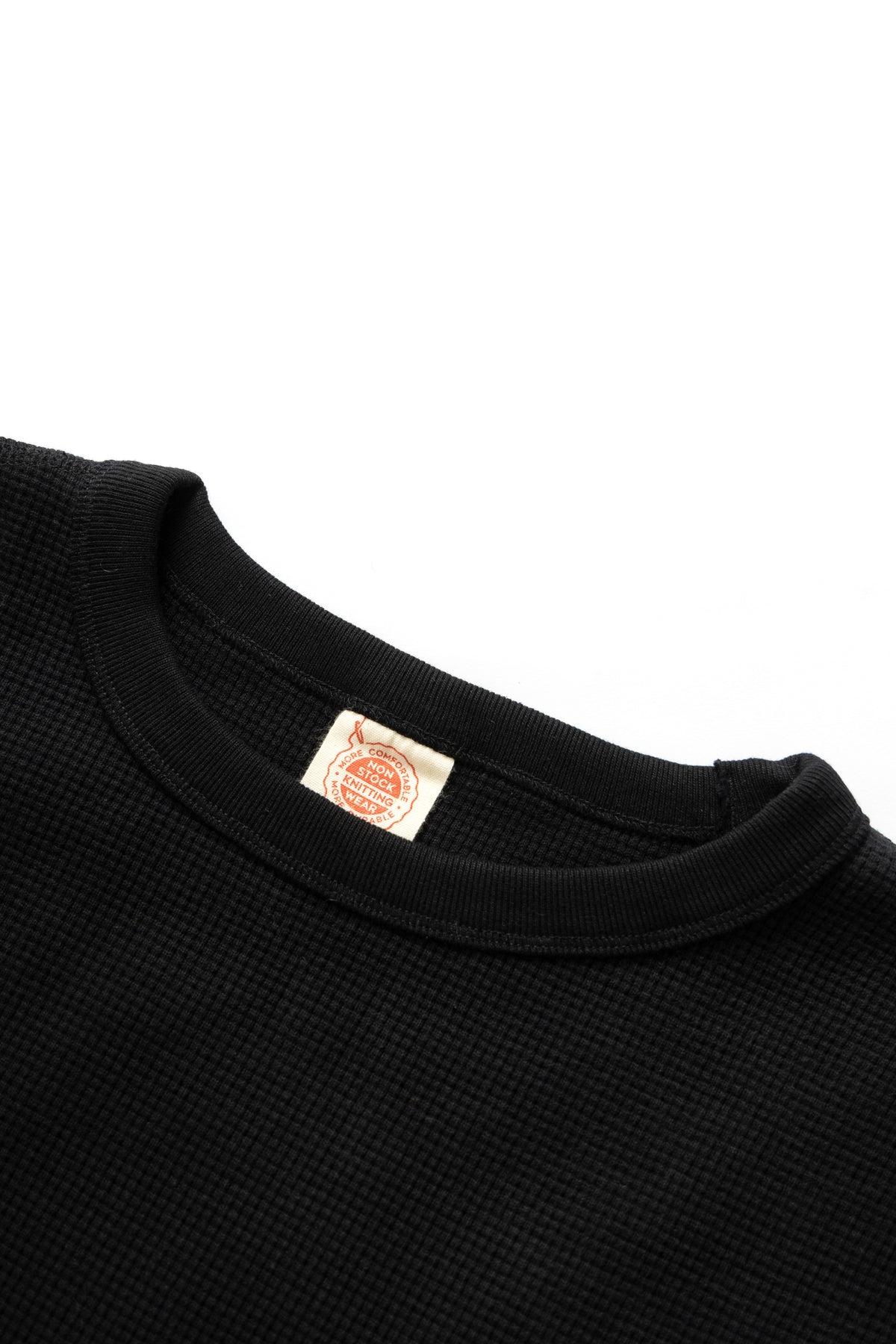 Non Stock MFG - Thermal Waffle Long Sleeve - Black Product Image