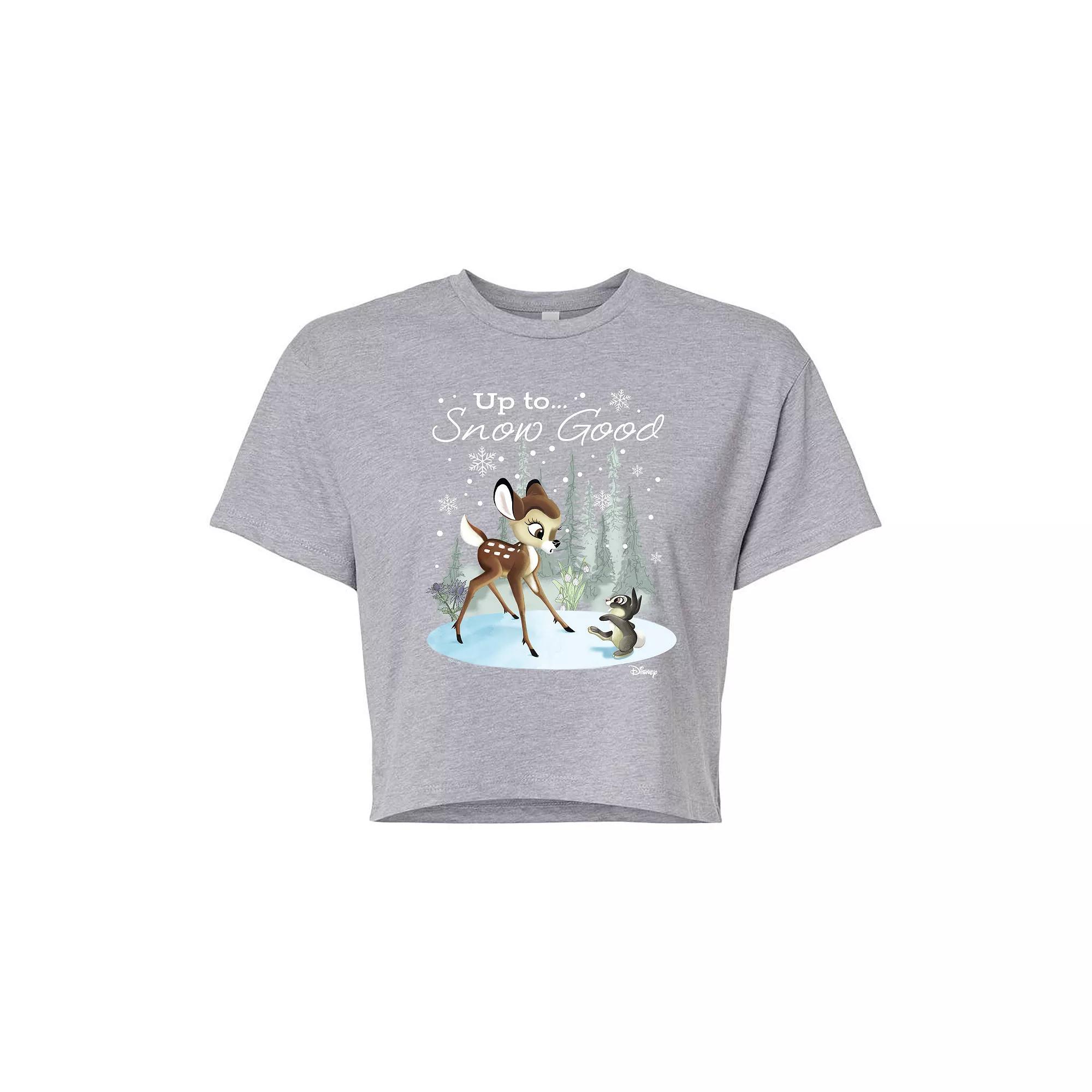 Disney's Bambi Women's Up To Snow Good Cropped Tee, Girl's,  Product Image