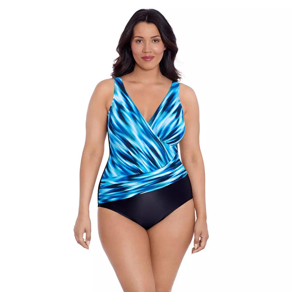 Women's Trimshaper Addison One Piece Swimsuit, Size: 16, Rainwashed Ikat Product Image