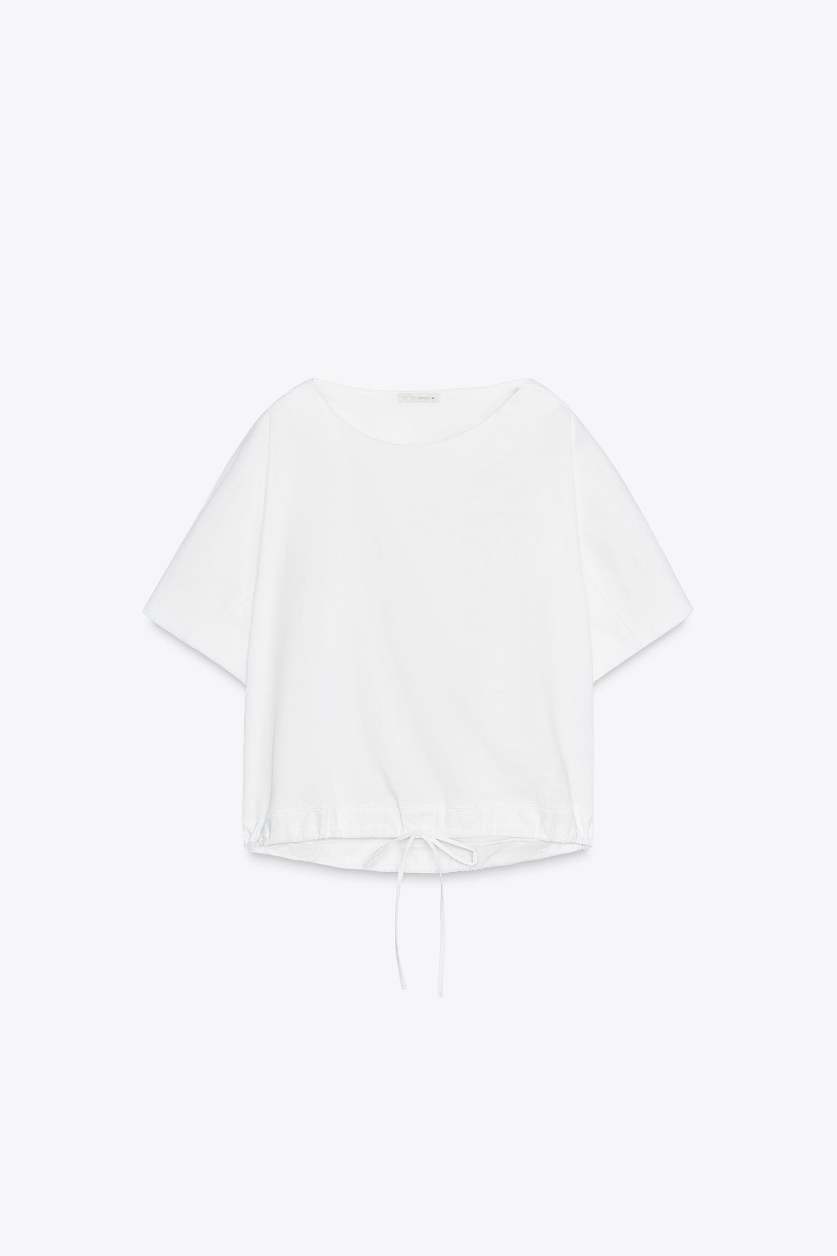 GATHERED COTTON T-SHIRT Product Image