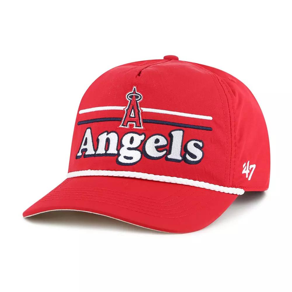 Men's '47 Red Los Angeles Angels Campscape Hitch Adjustable Hat Product Image