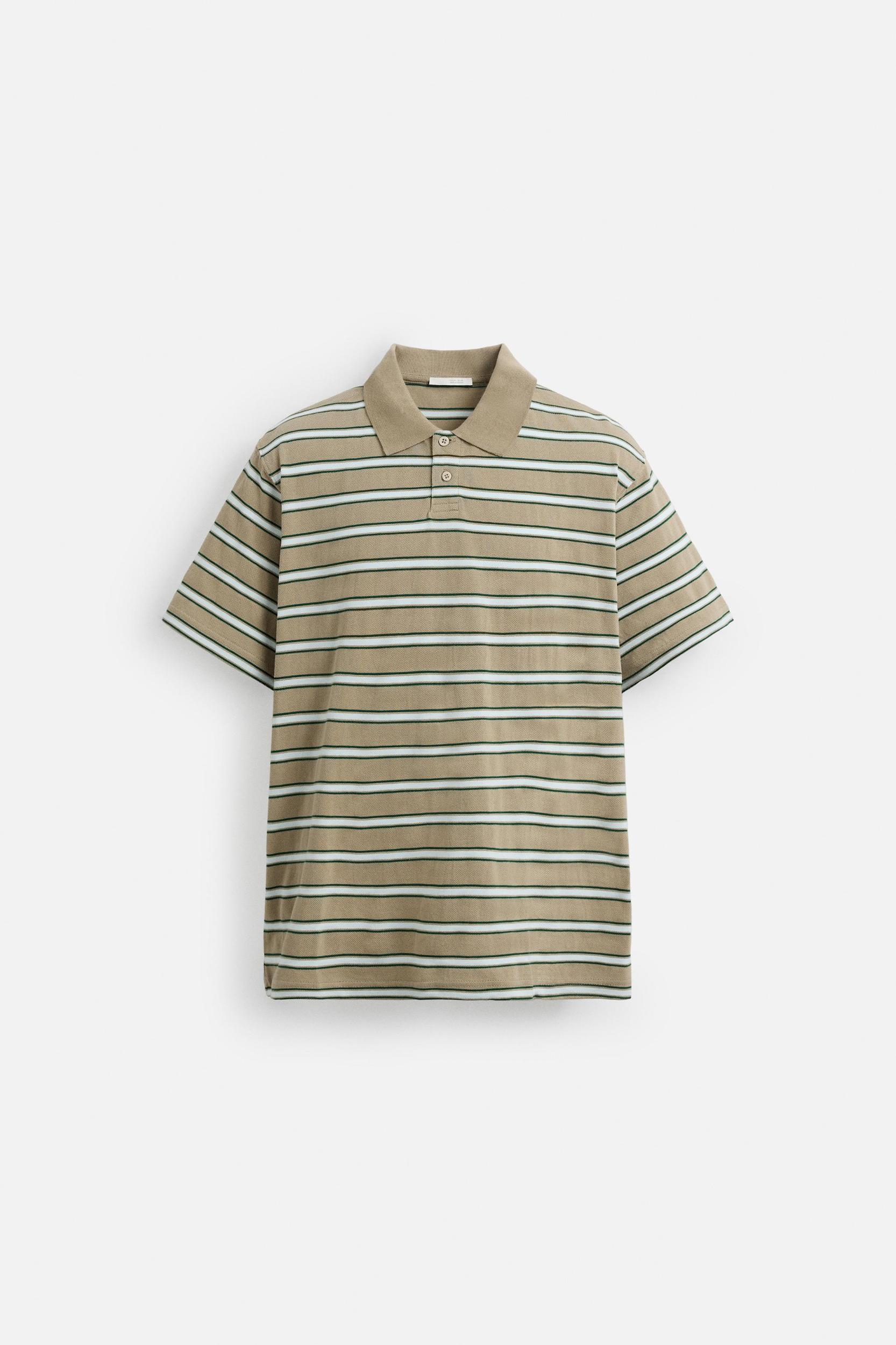 STRIPED PIQUÉ POLO SHIRT Product Image