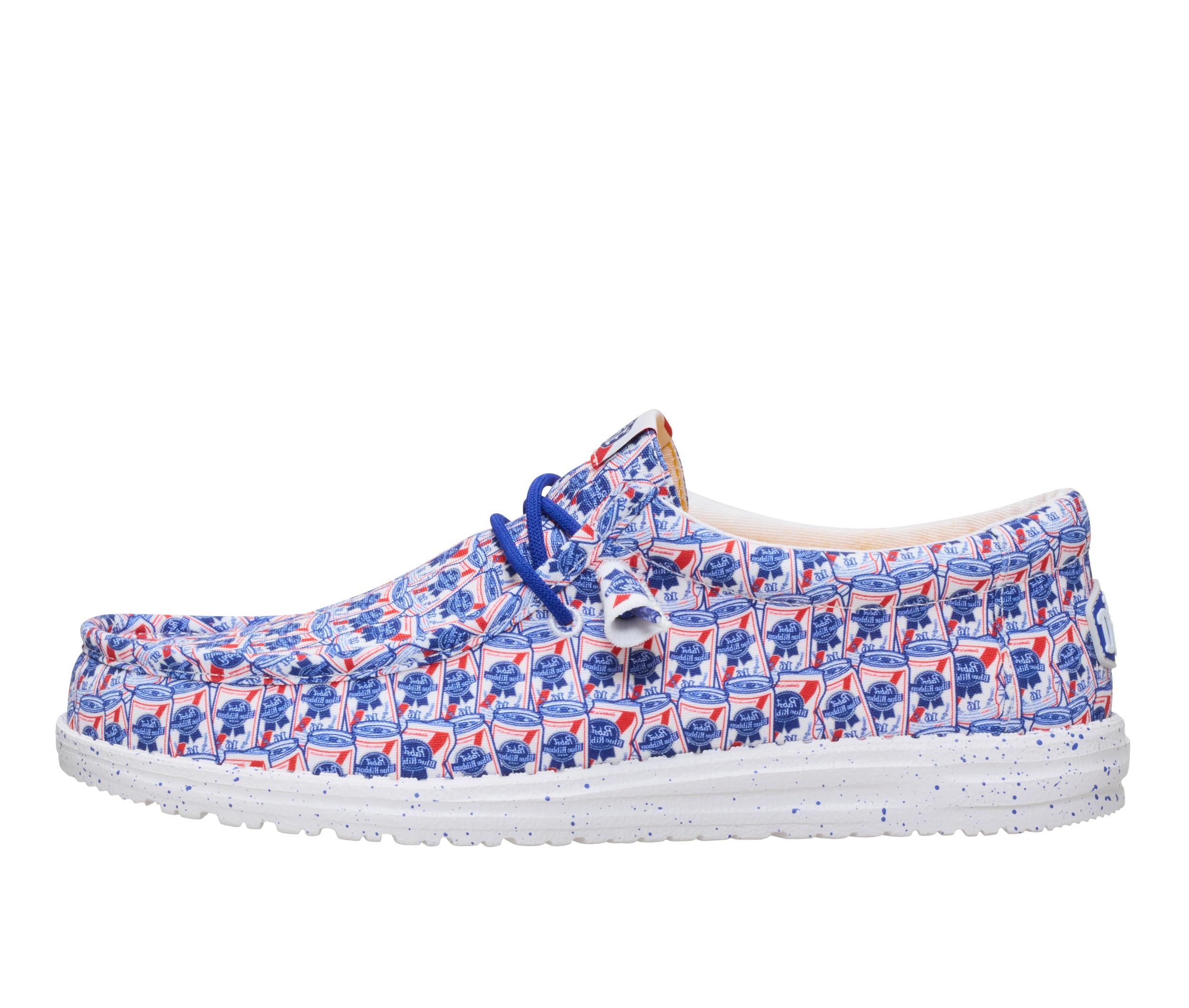 Men's HEYDUDE Wally Pabst Blue Ribbon Casual Shoes Product Image