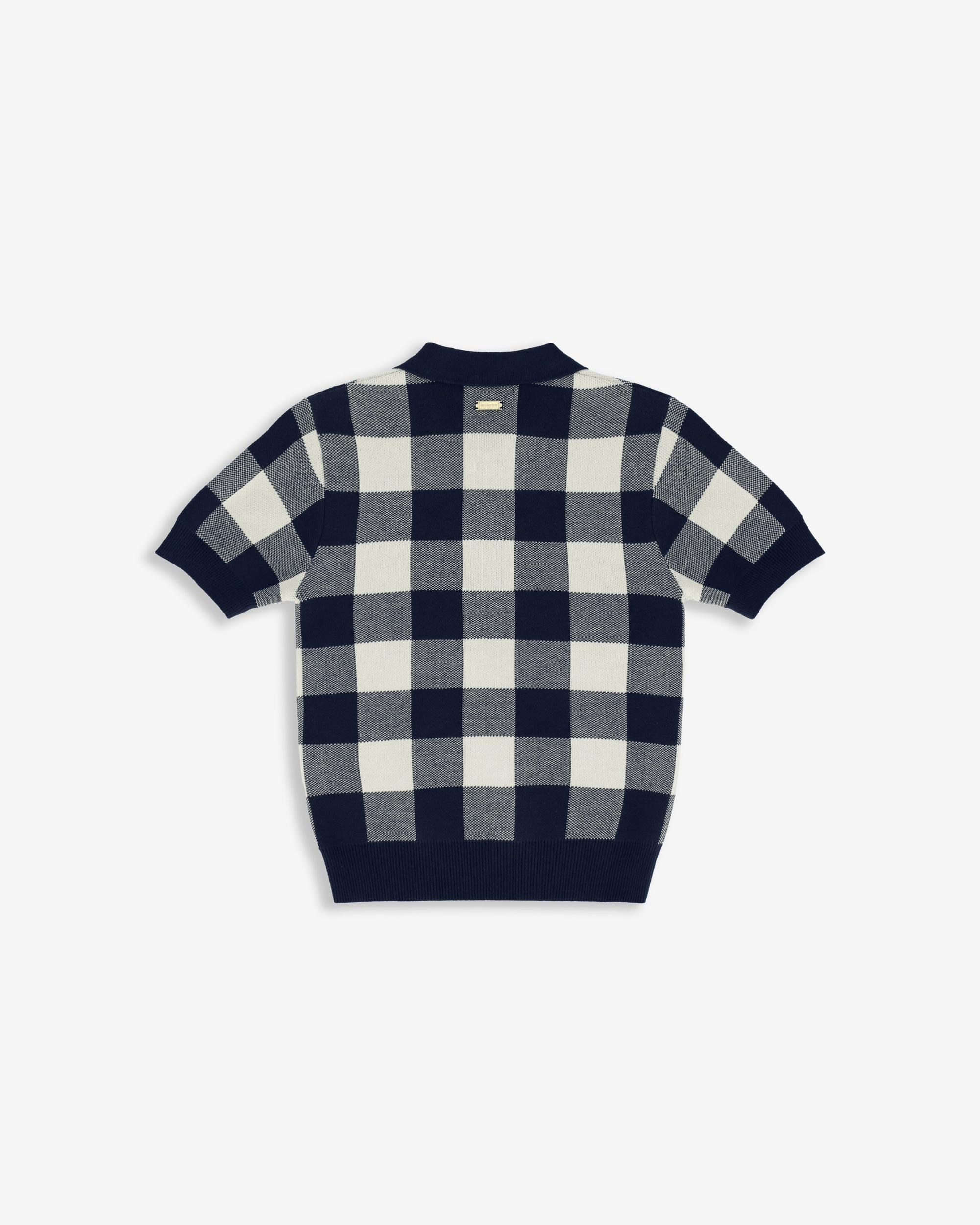 Women's Kindie Knit Gingham Polo Shirt Female Product Image