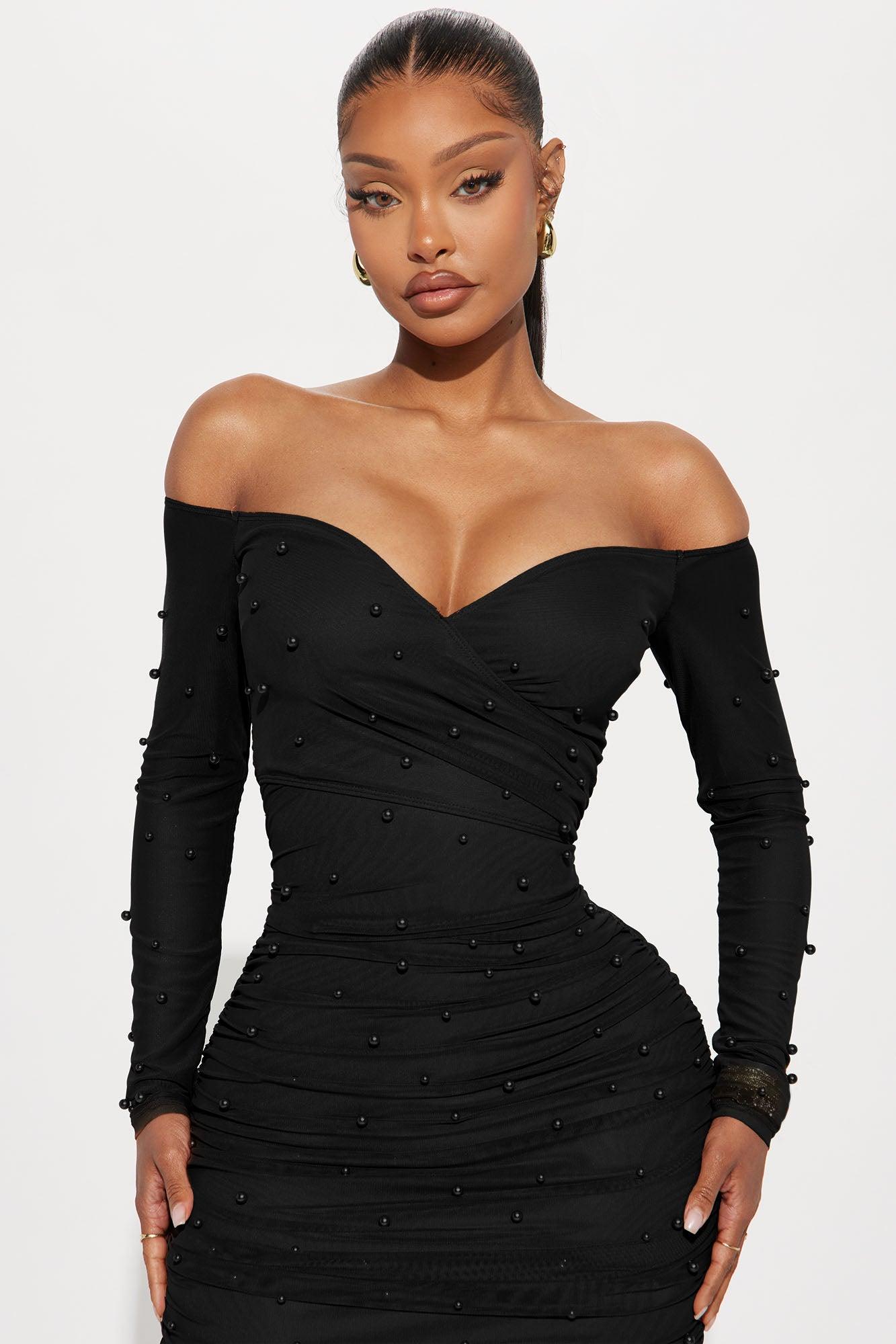Adah Mesh Midi Dress - Black Female Product Image