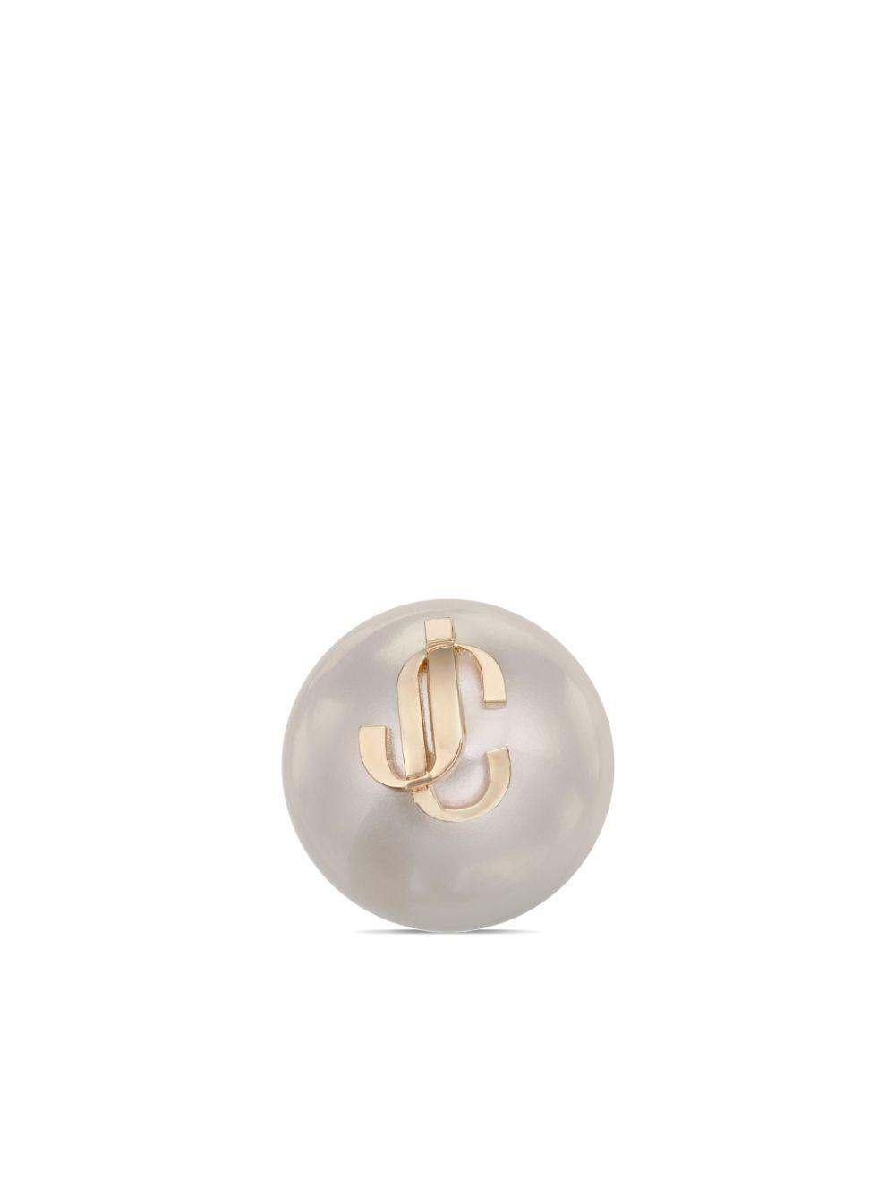 debossed-logo pearl earrings  Product Image