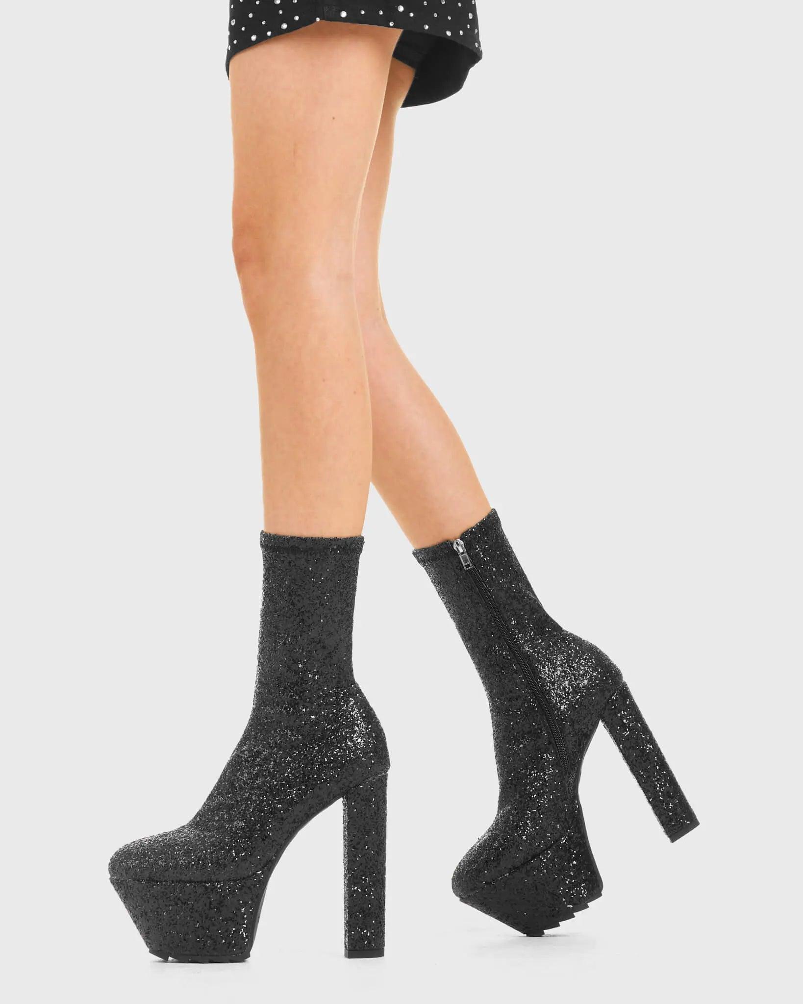 Bling Platform Ankle Boots Product Image