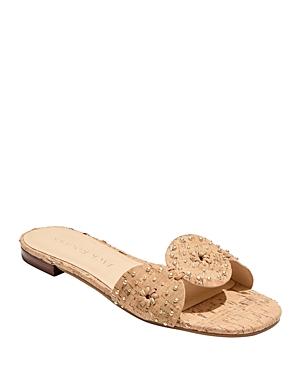 Jack Rogers Womens Ellis Almond Toe Stud Detail Flat Sandals Product Image