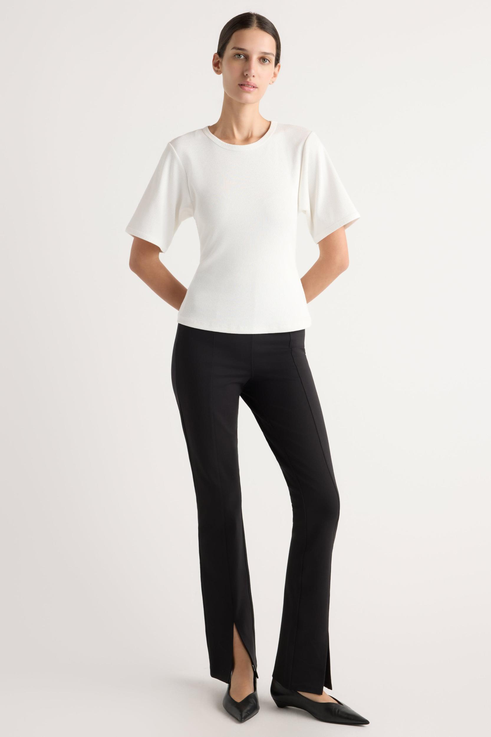 Cass Front-Split Ponte Stretch Pant Product Image