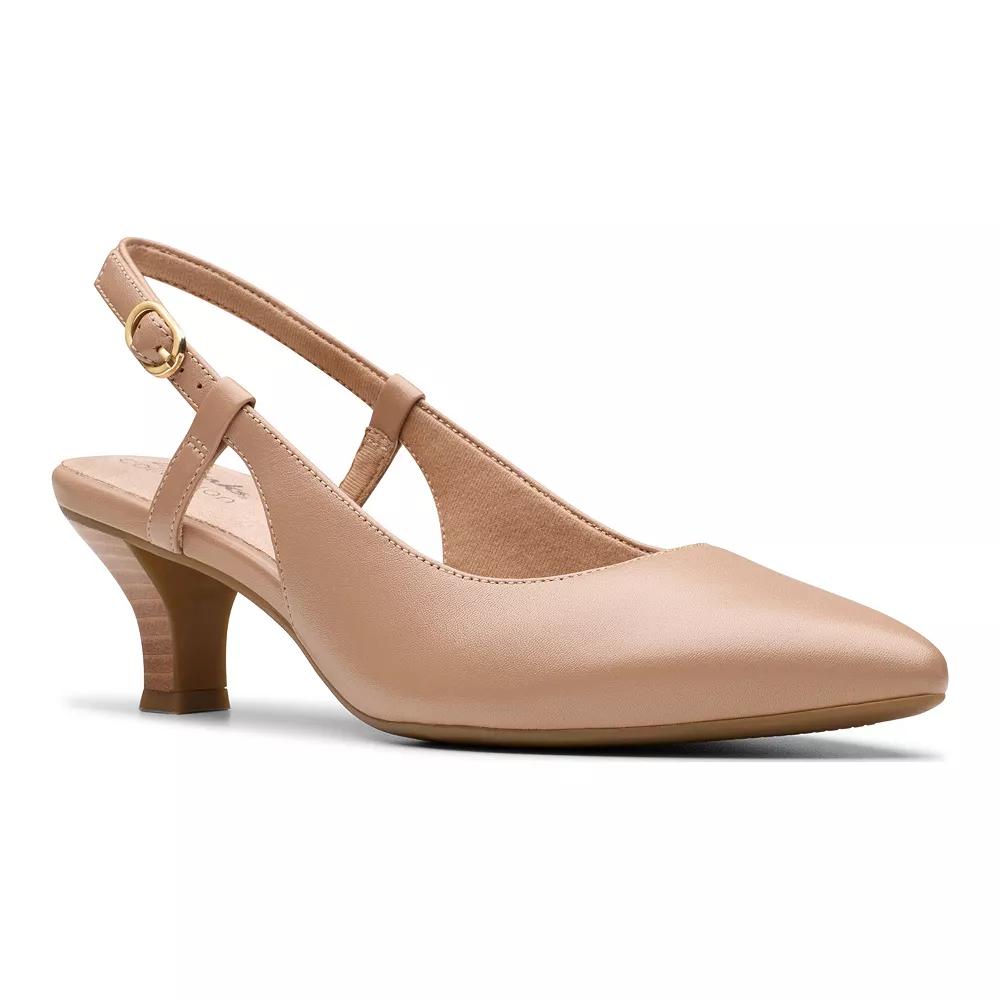 Clarks® Kepley Lane Women's Leather Slingback Pumps,  Product Image
