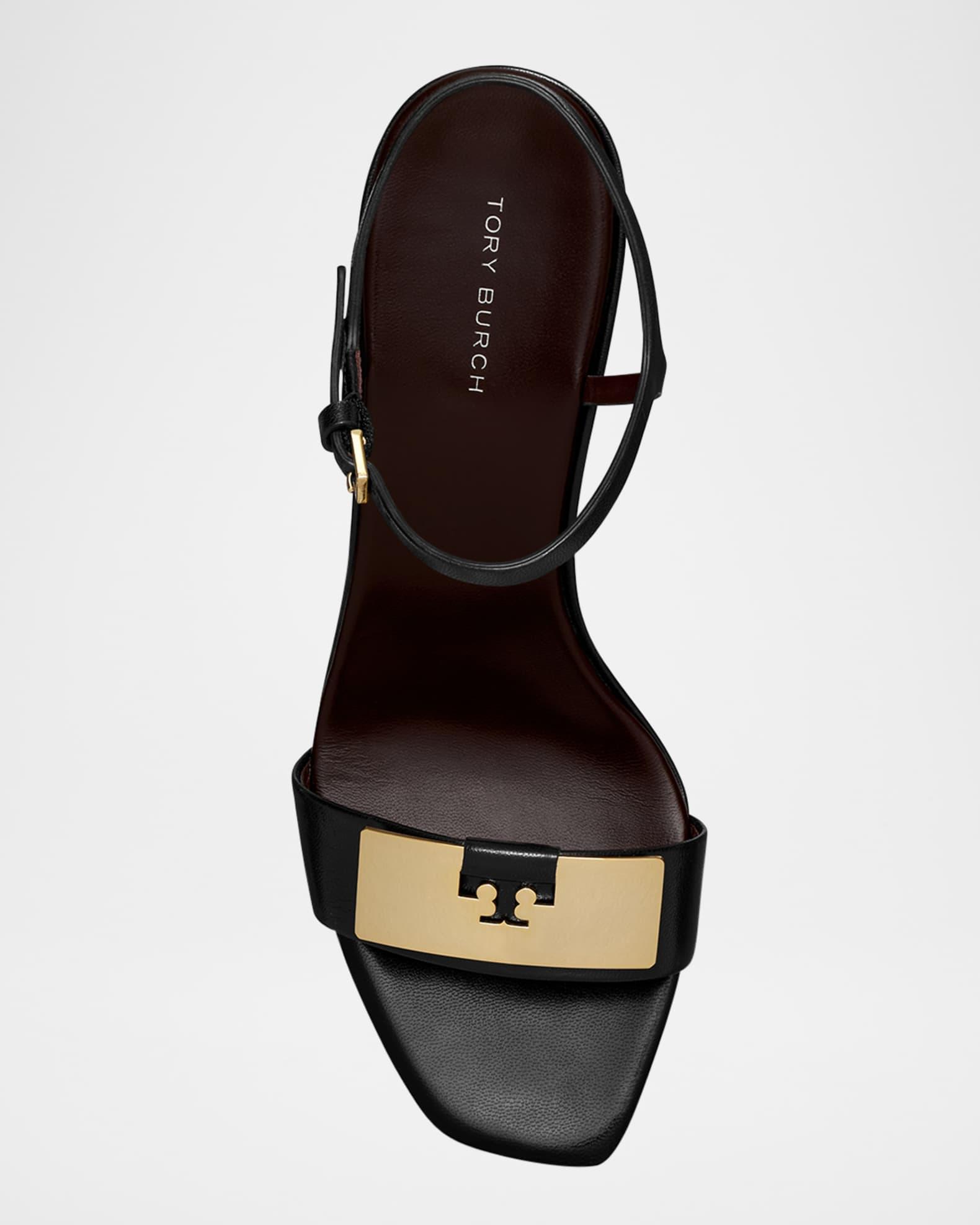 Gigi Leather Bar Wedge Sandals Product Image