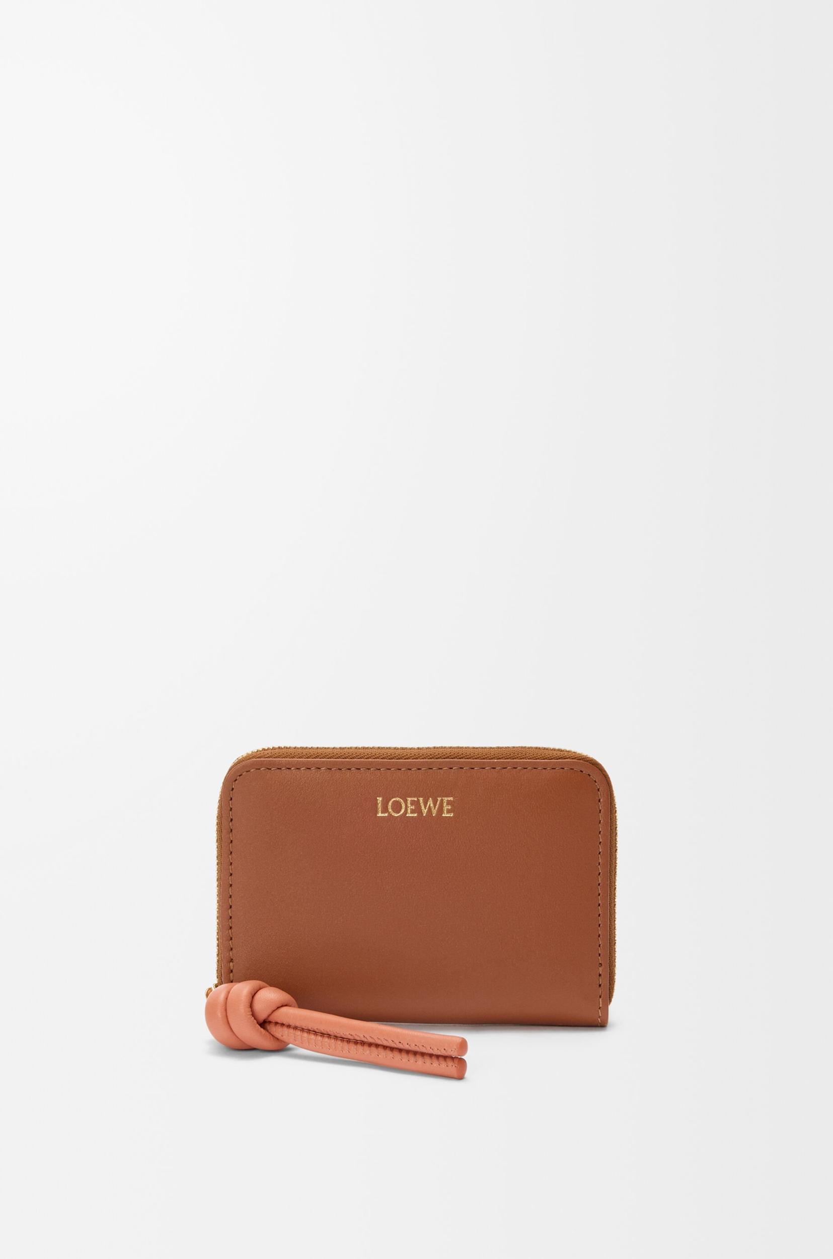 Zipped coin purse in shiny nappa calfskin Product Image
