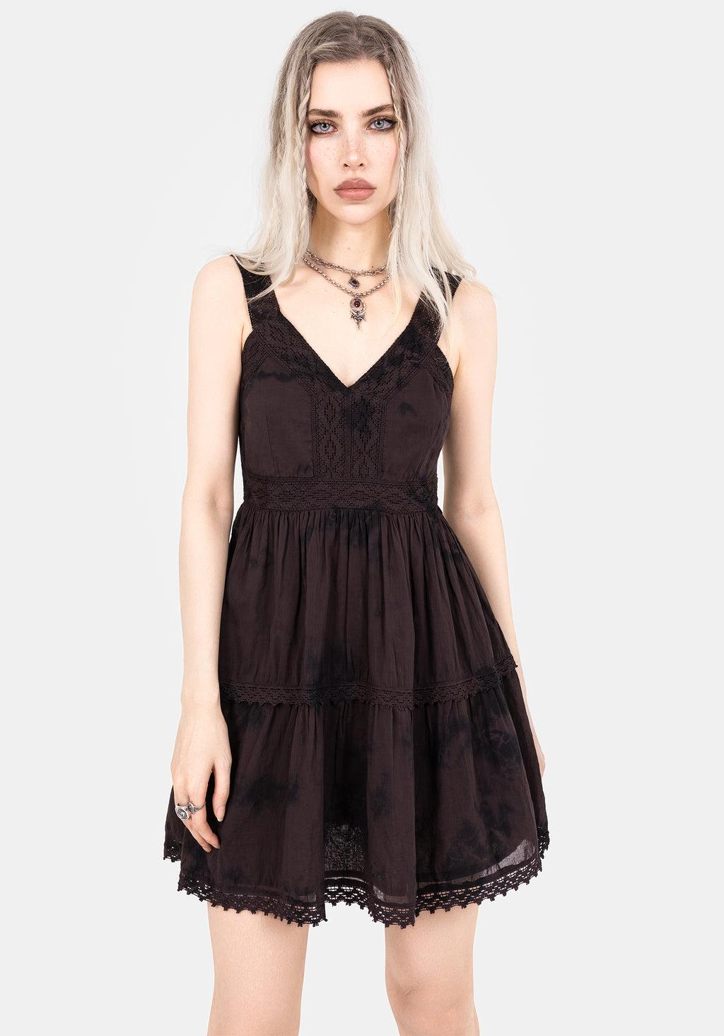 Burnout Tie Dye Cotton Mini Dress Product Image