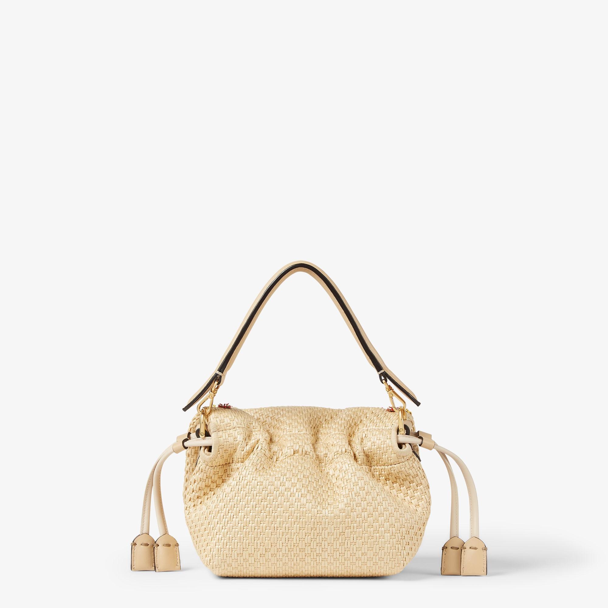 Mamma Baguette SmallWoven mini-bag with Sea Garden Flowers embroideries Product Image