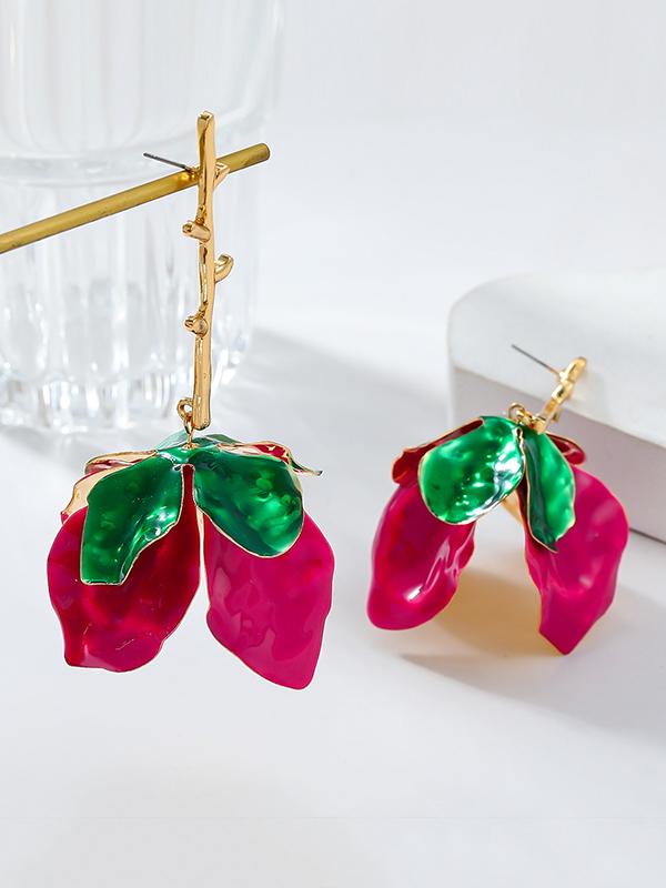 Flower Shape Drop Earrings Product Image