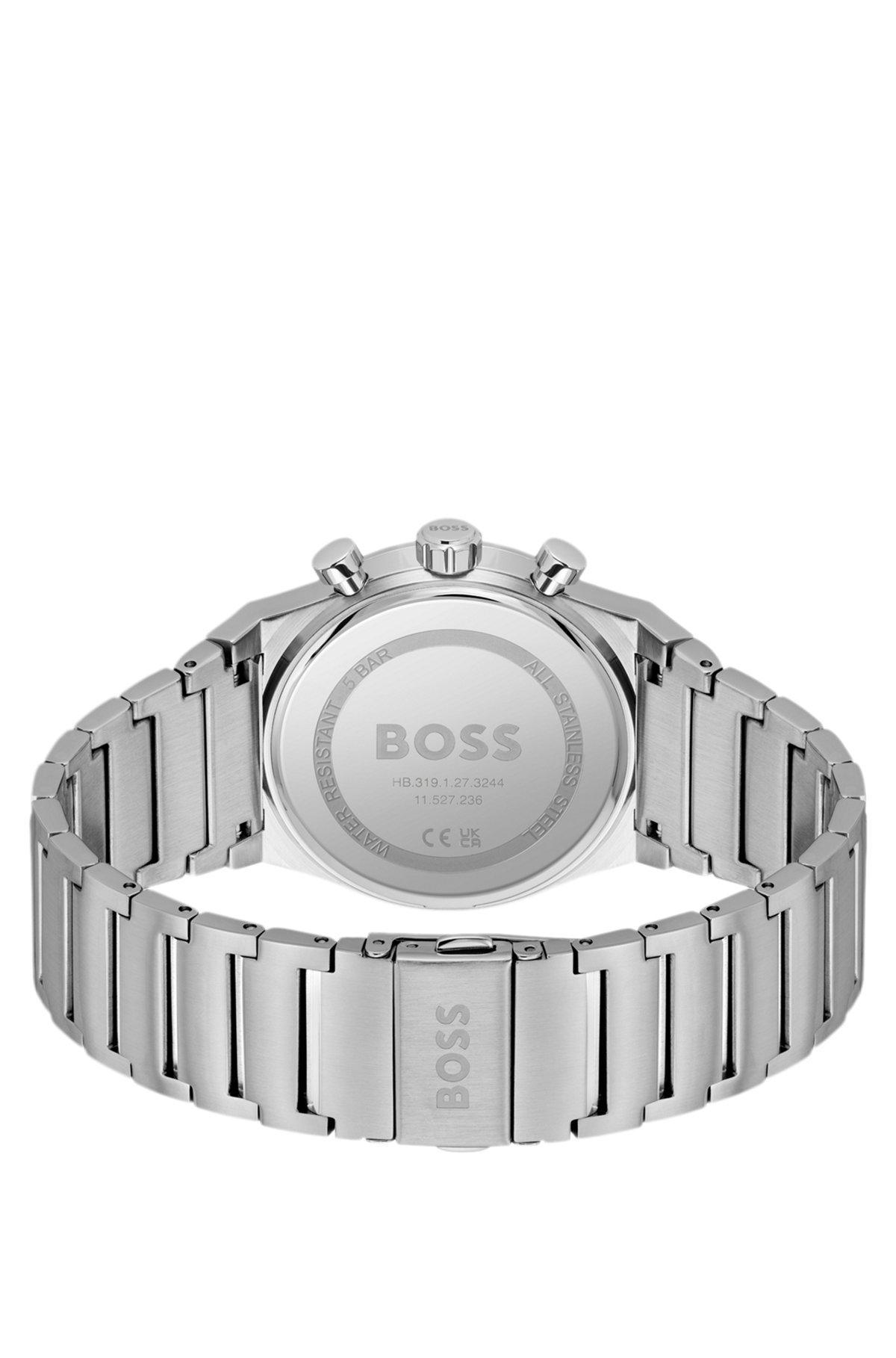 BOSS - Silver-tone chronograph watch with link bracelet Product Image