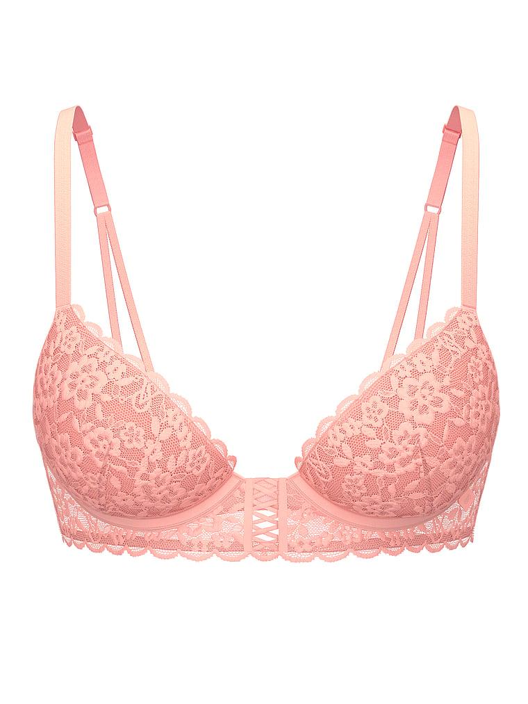 Sexy Tee Lacie Lace-Up Longline Push-Up Bra Product Image