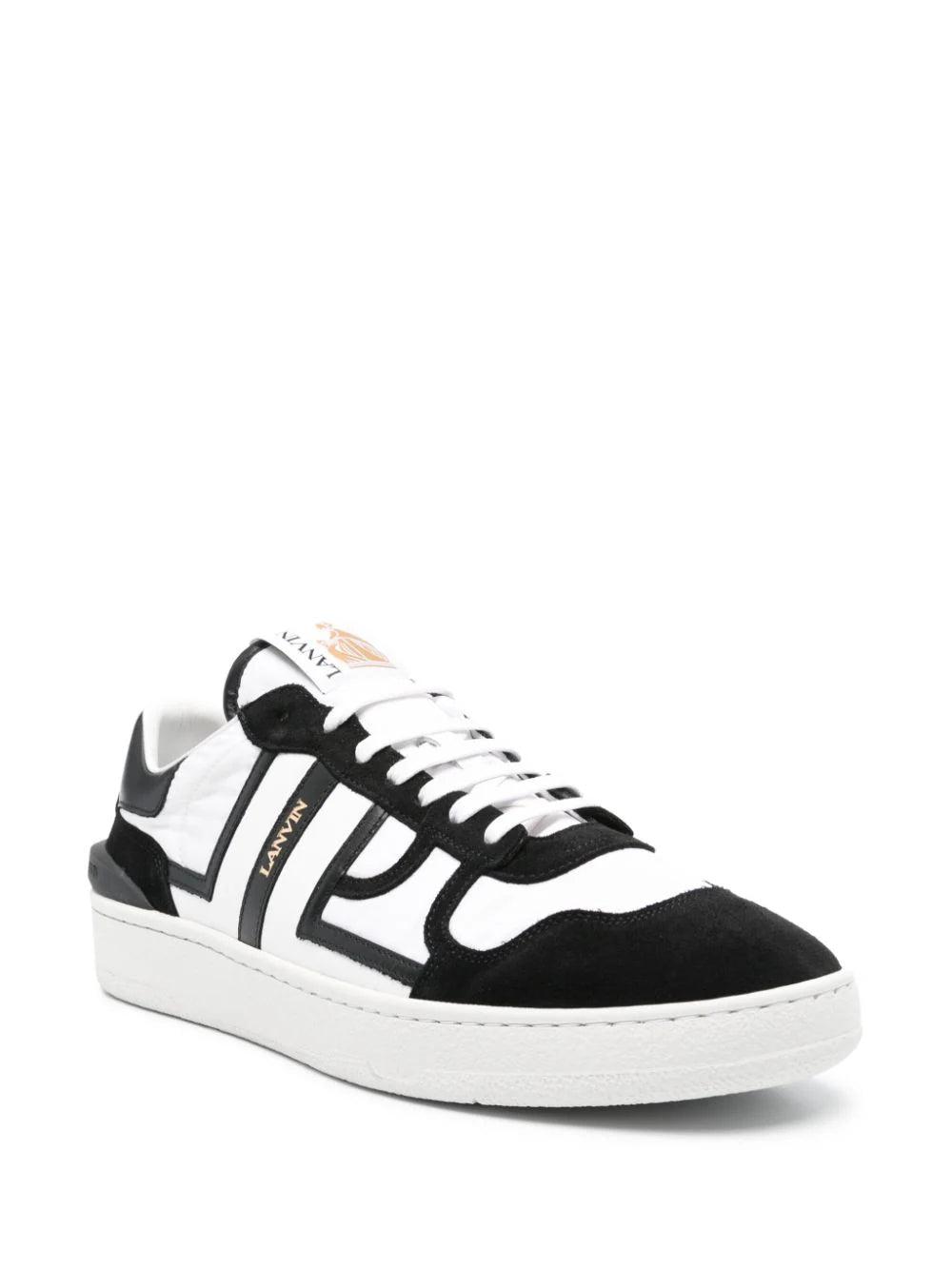 White & Black Clay Mesh Sneakers Product Image