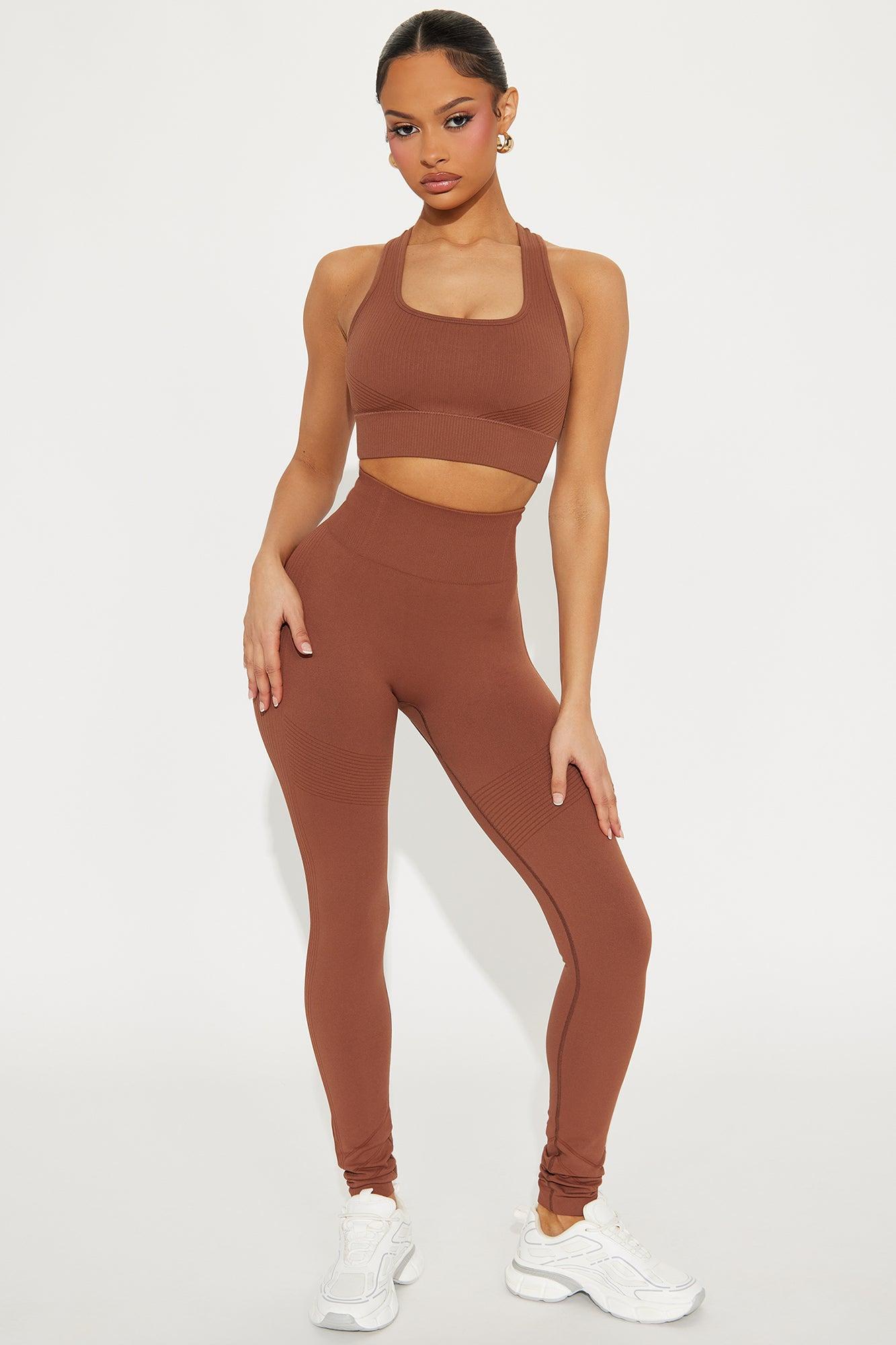 Good Stretch Seamless Sports Bra - Mocha Product Image