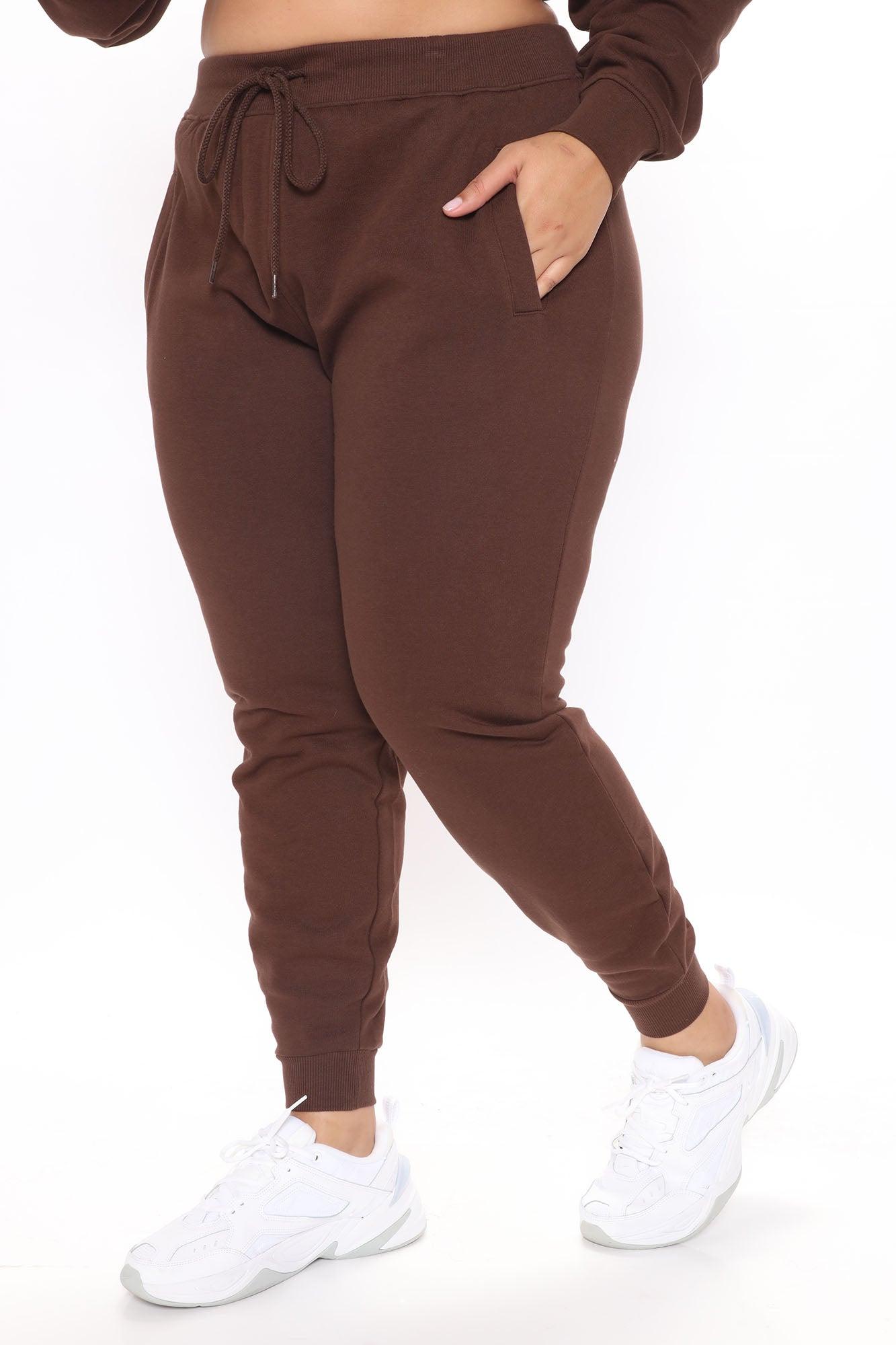 Stole Your Boyfriend's Oversized Jogger - Chocolate Product Image