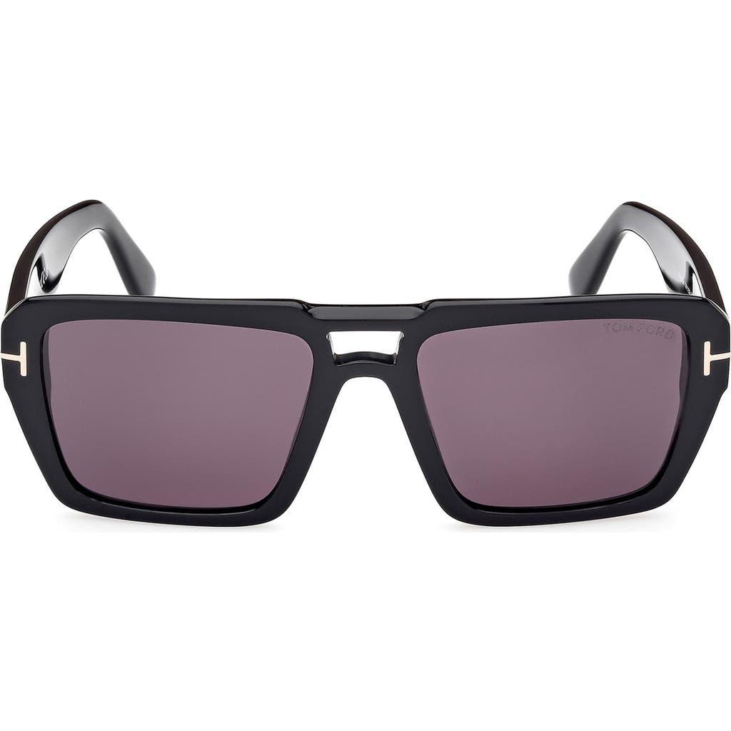 TOM FORD Redford 56mm Navigator Sunglasses In Black Product Image