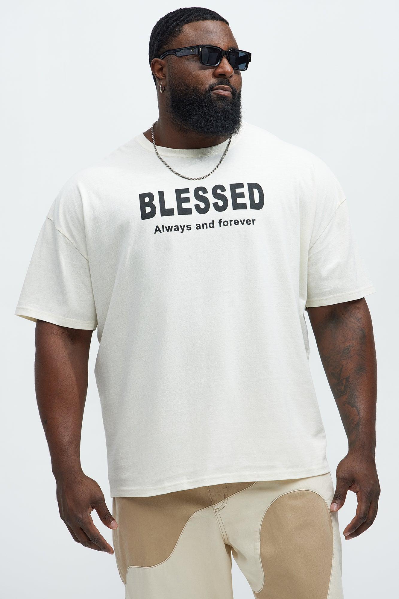 Blessed Oversized Short Sleeve Tee - White Product Image