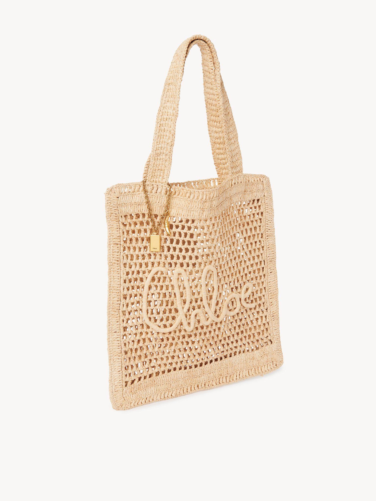 Summer Banana tote bag in raffia Product Image