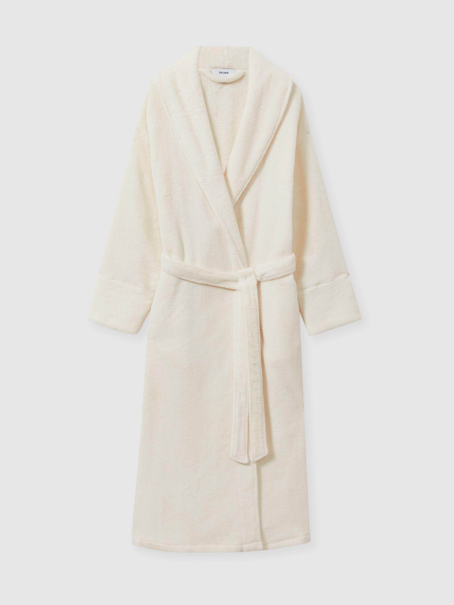 Fleece Dressing Gown in Ivory Product Image