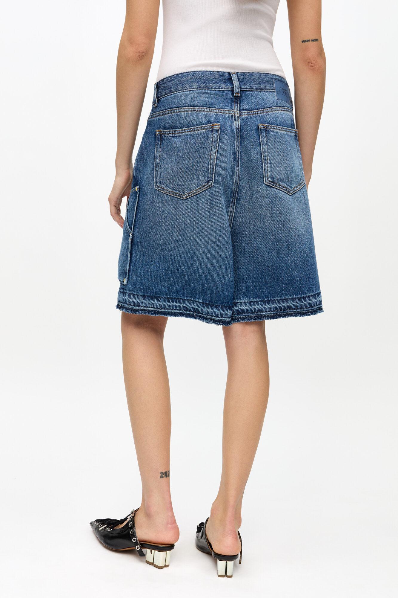 Blue Denim Shorts Product Image
