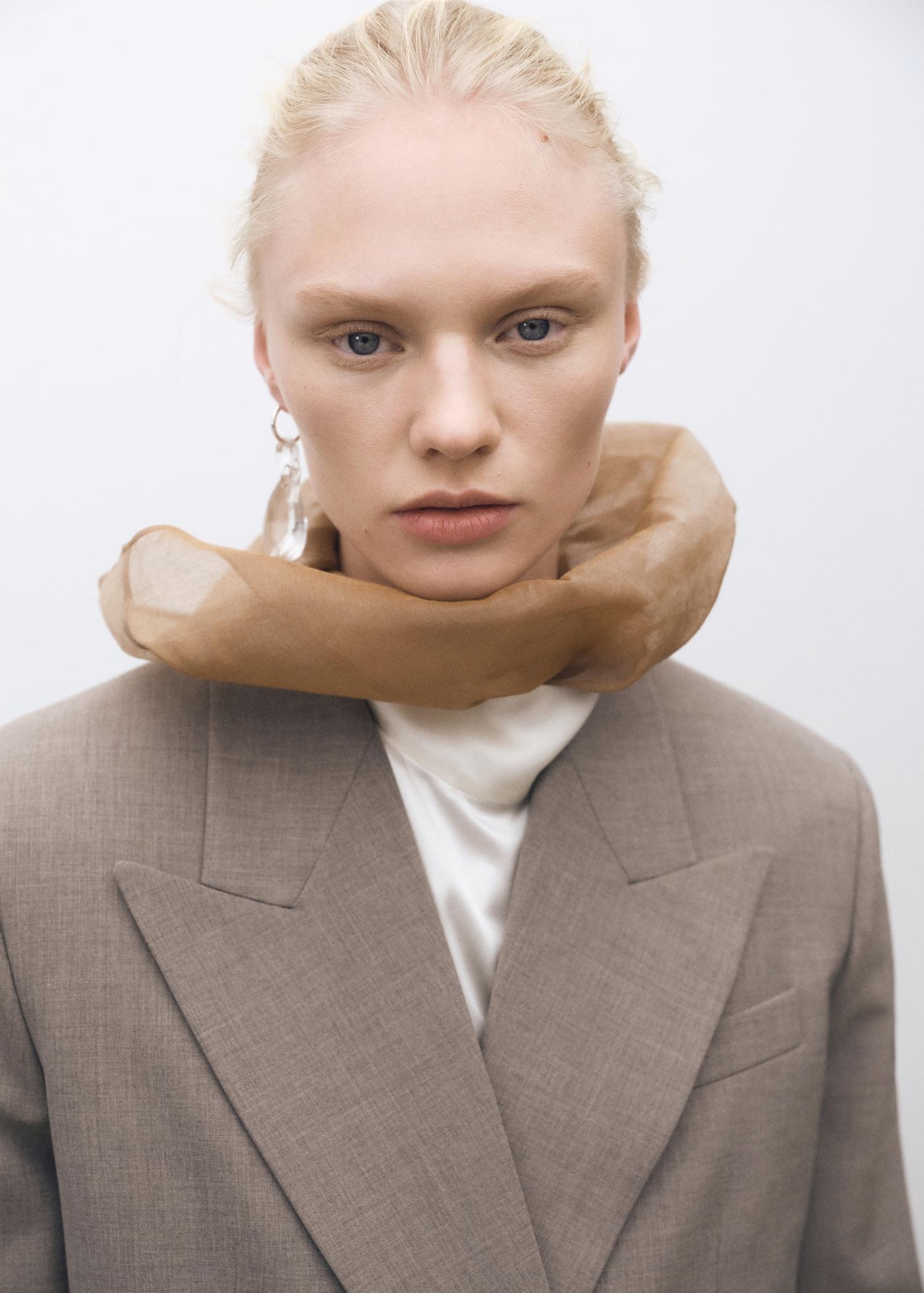 Wool-blend suit jacket - Women | MANGO USA Product Image