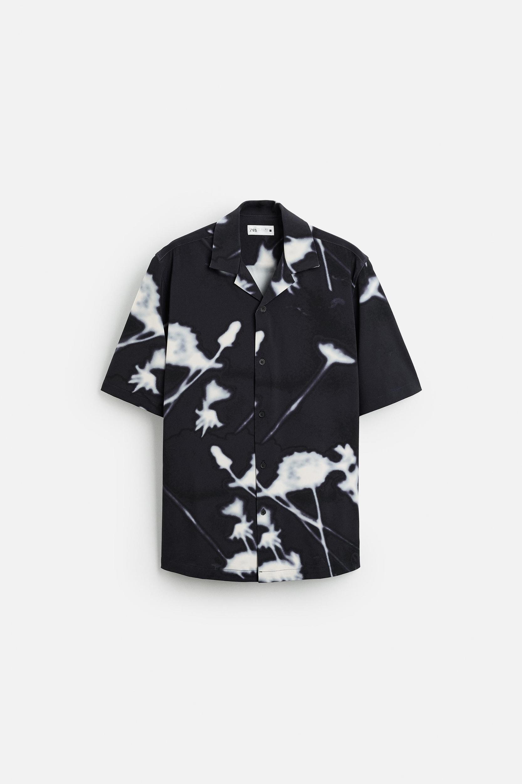 STRETCH FLORAL PRINT SHIRT Product Image