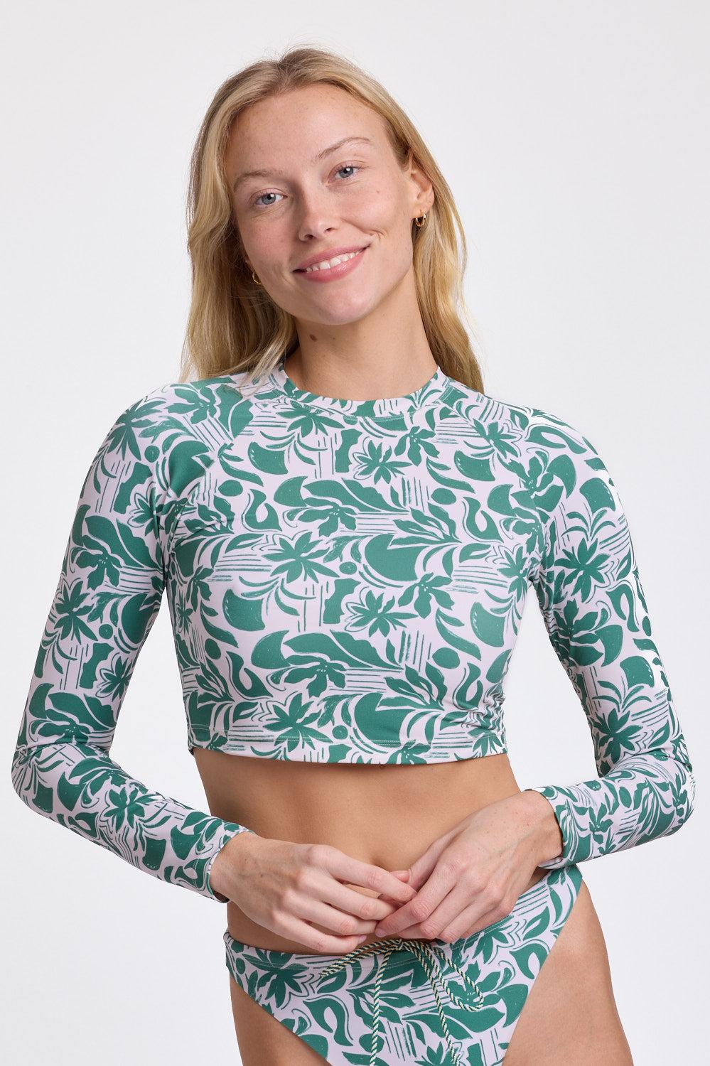 Moana Long Sleeved Crop Rashguard - Vista Product Image