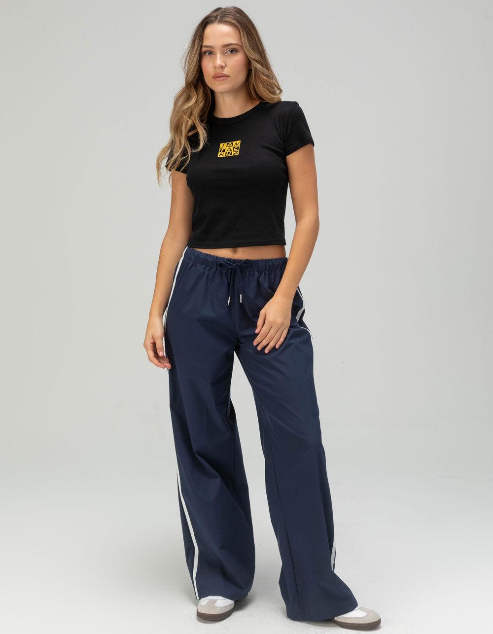 SANTA CRUZ Checker Block Womens Crop Tee - BLACK Product Image